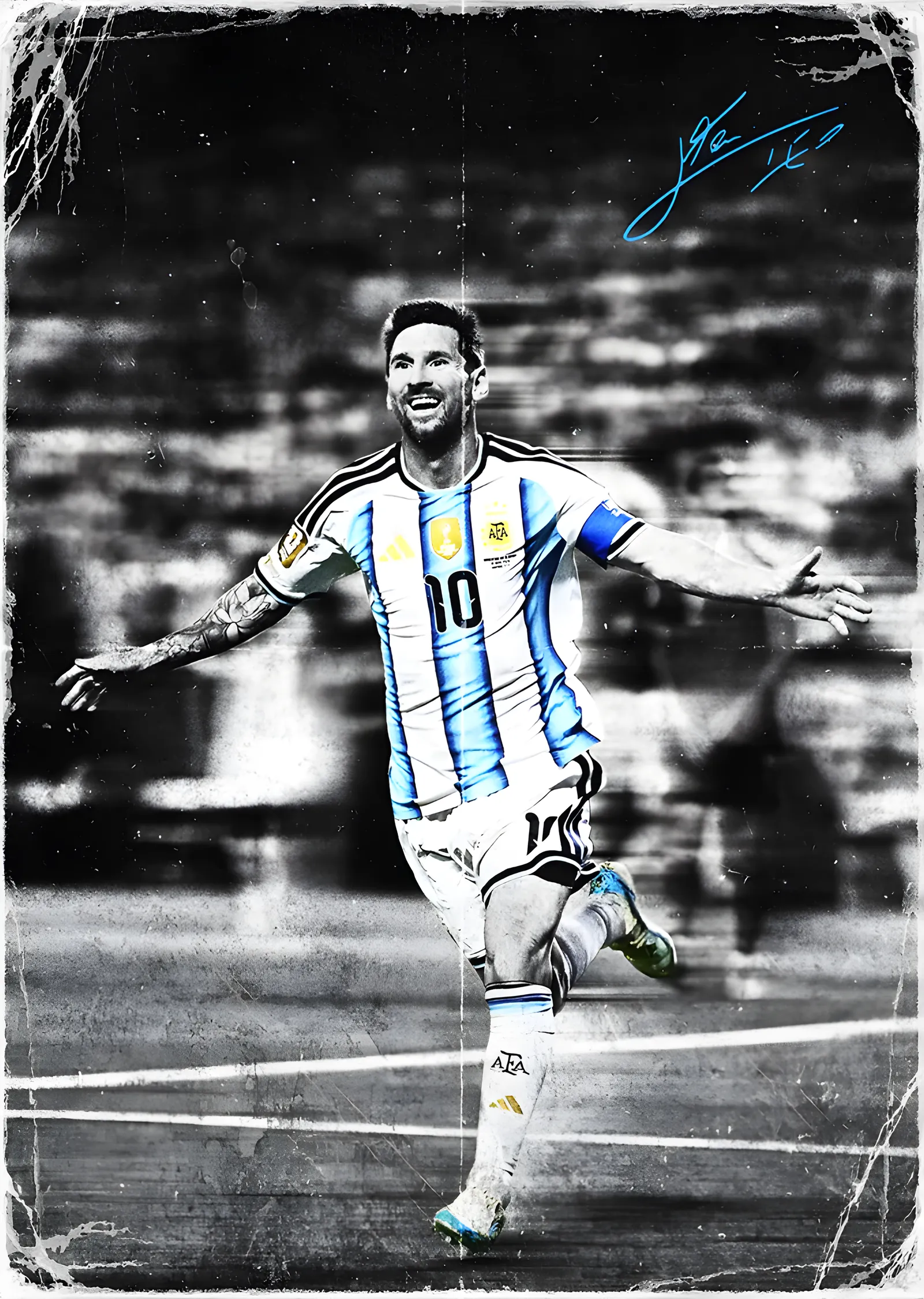 Lionel Messi - Zafer Koşusu metal tablo
