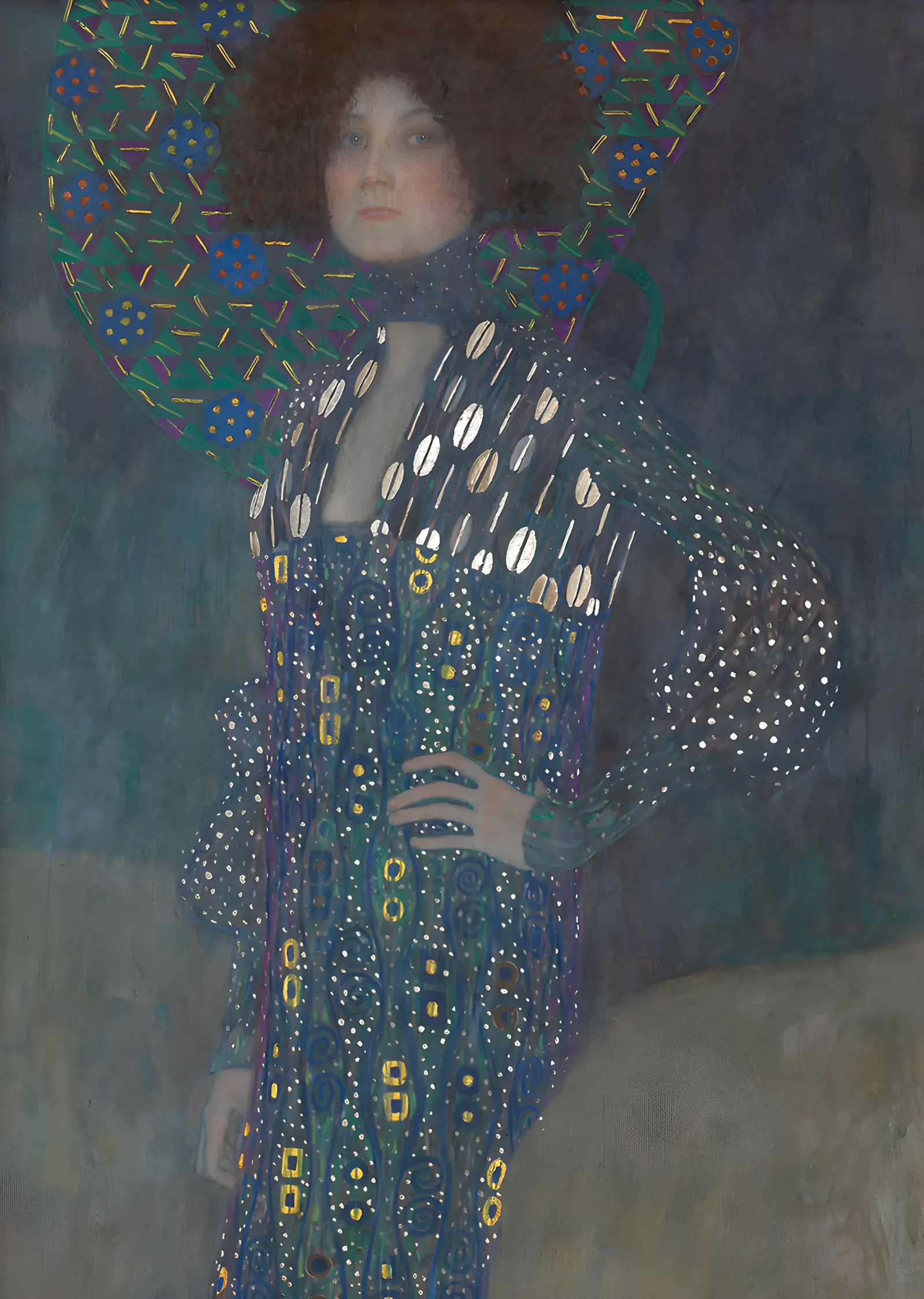 Gustav Klimt - Emilie Flöge Portresi metal tablo