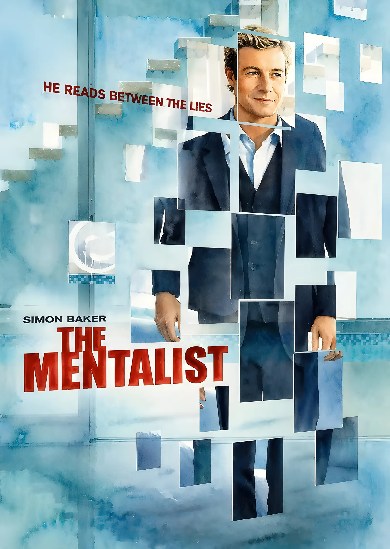The Mentalist - Parçalı Portre metal tablo