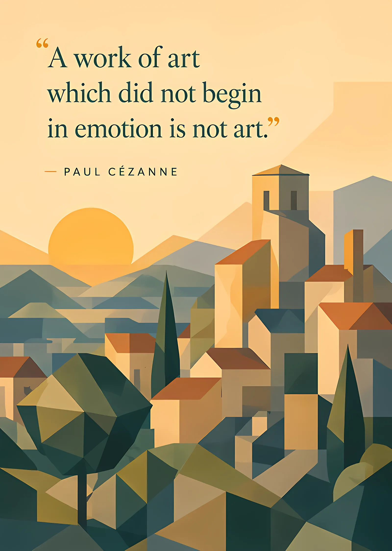 Paul Cézanne - Sanat Üzerine metal tablo