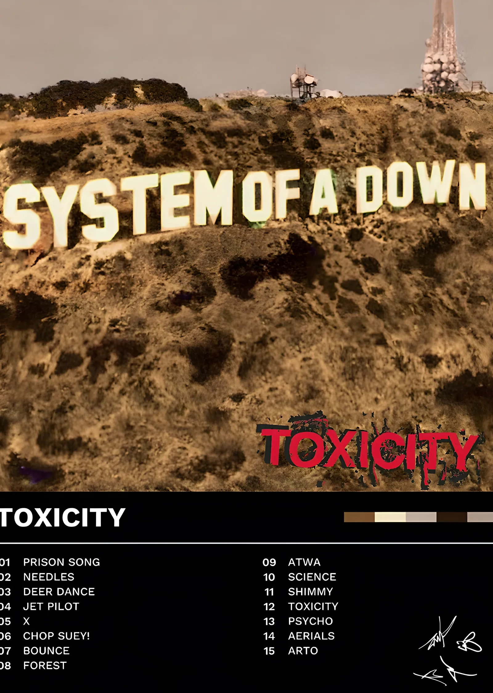 System of a Down - Toxicity metal tablo