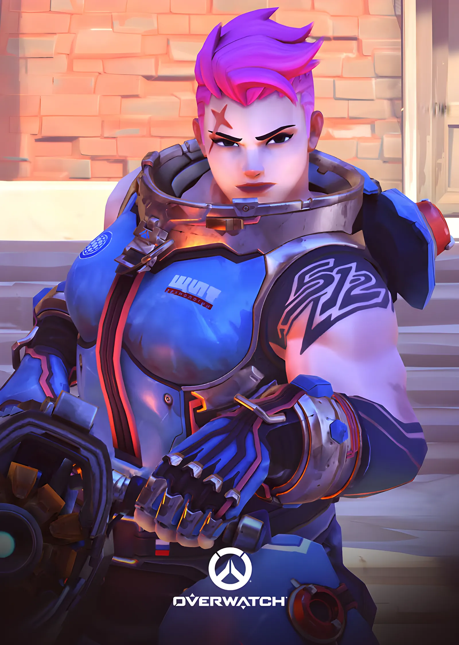 Zarya - Overwatch metal tablo