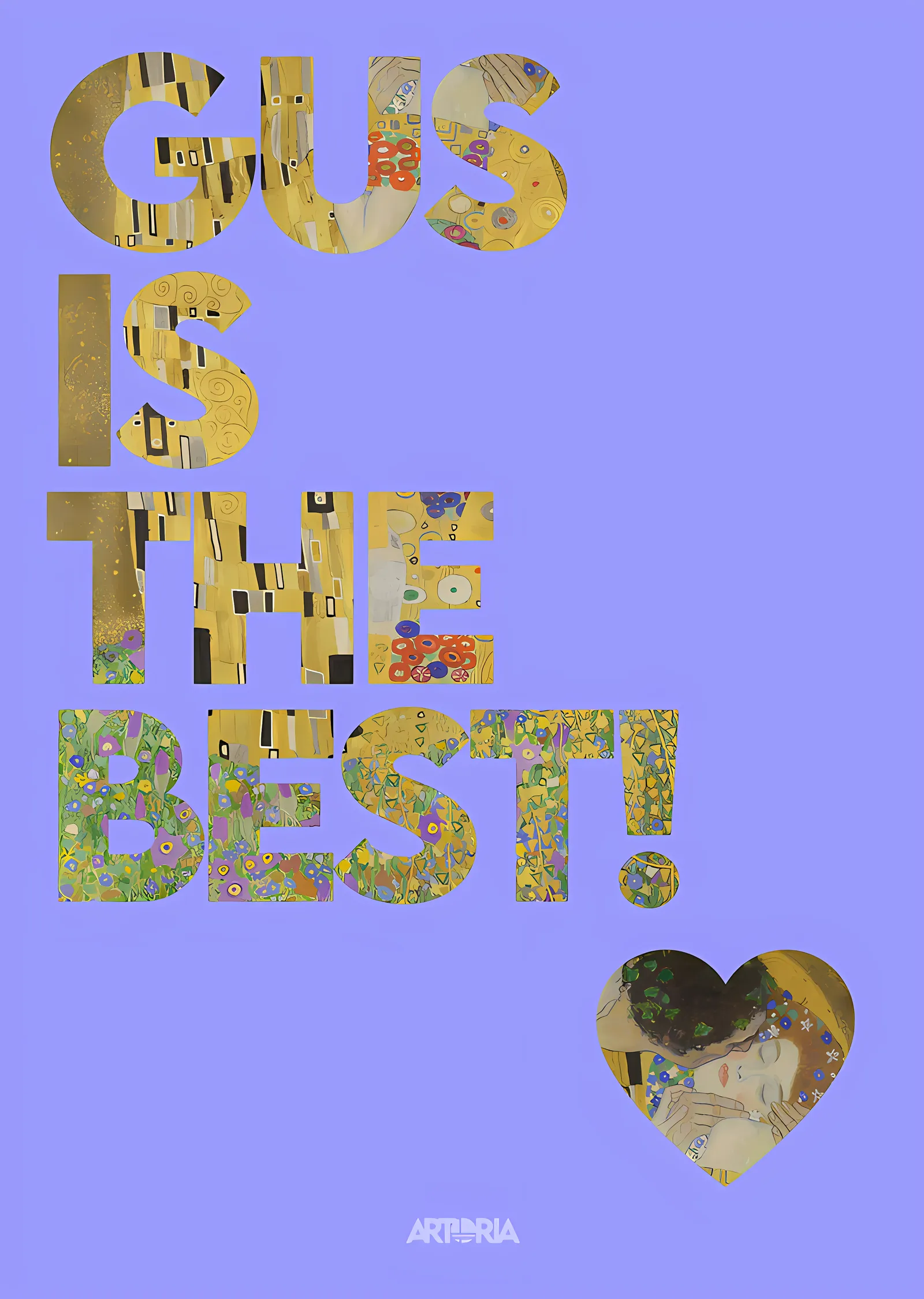 Gus Is The Best - Klimt Dokusu metal tablo