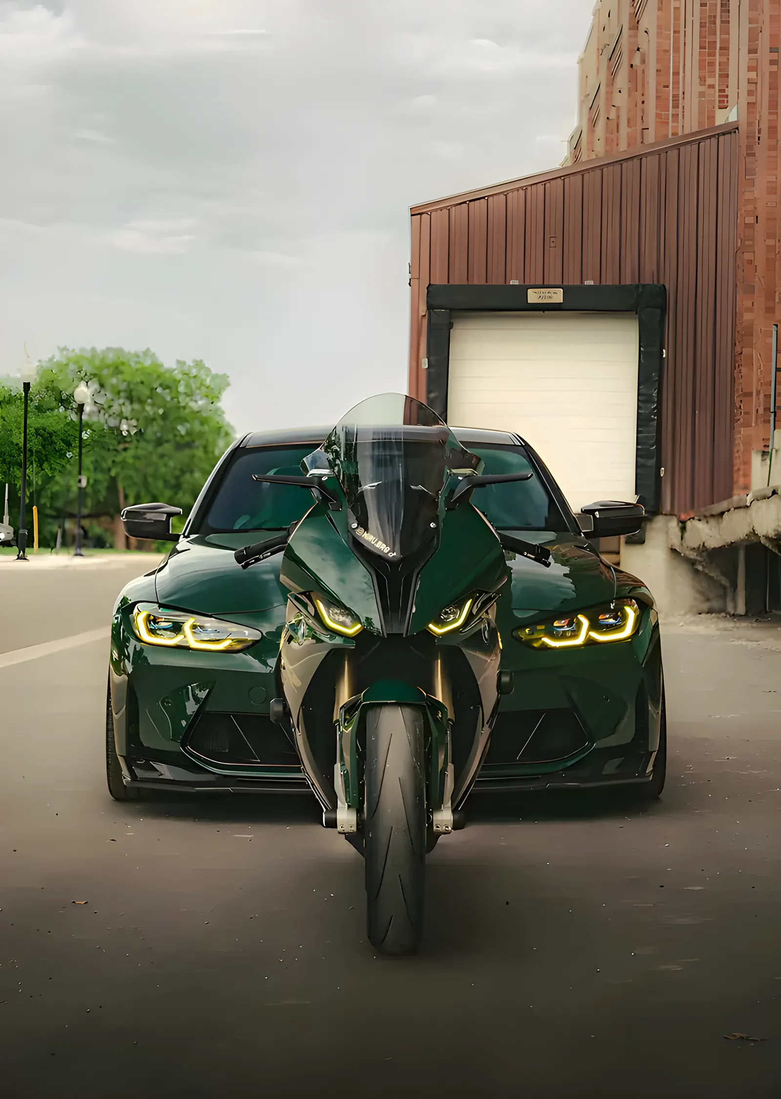 BMW - Yeşil Spor Otomobil metal tablo