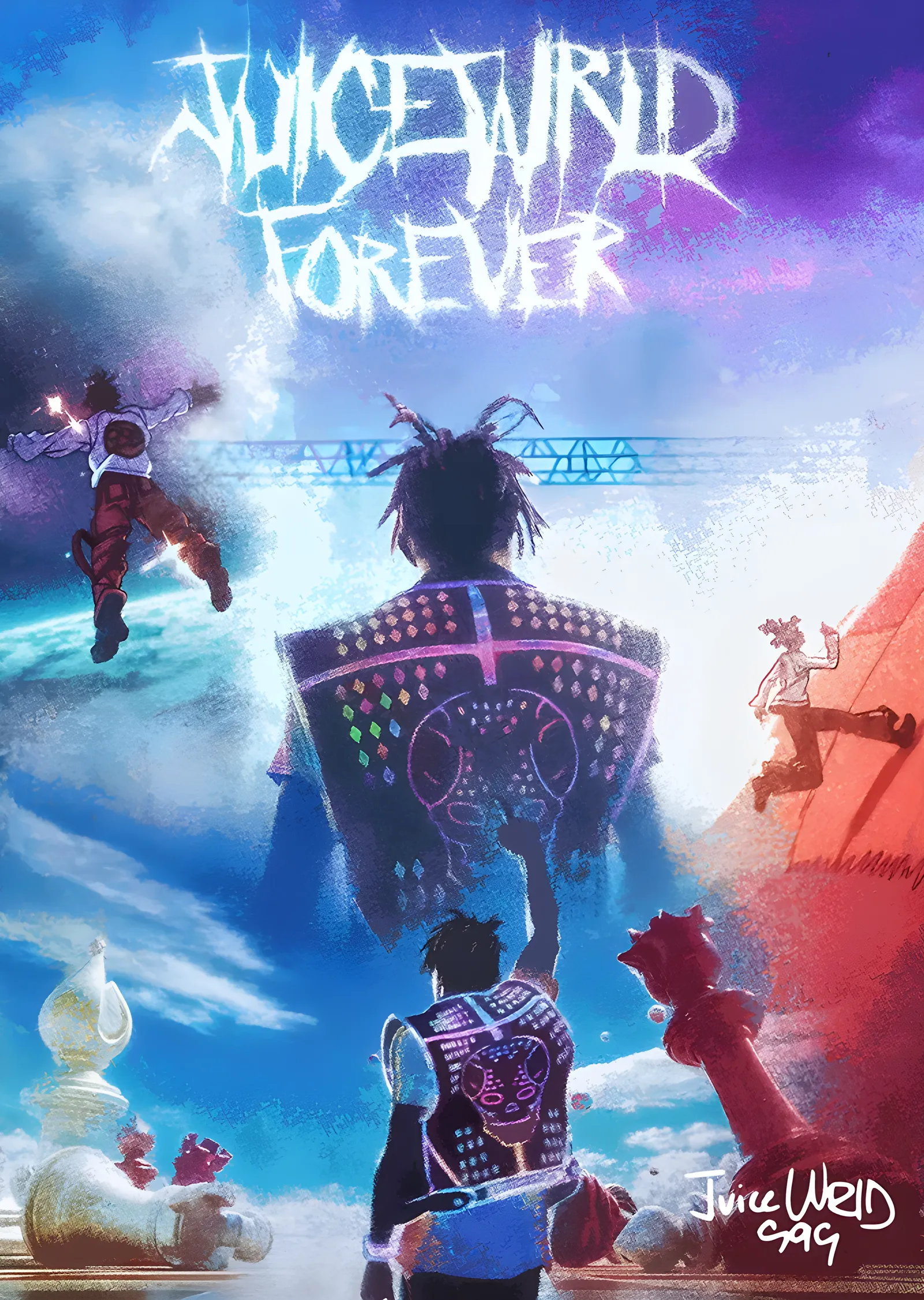 Juice WRLD - Forever Gökyüzü Sahnesi metal tablo