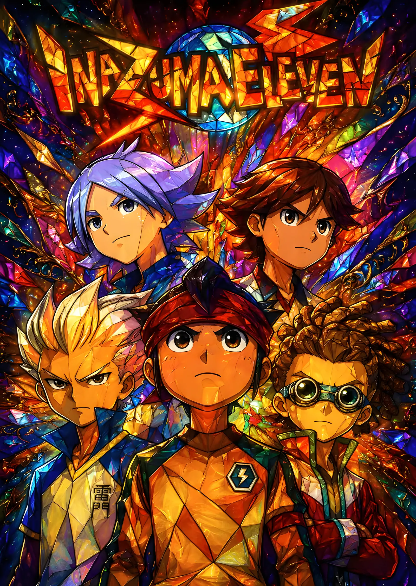 Inazuma Eleven - Karakter Kadrosu metal tablo