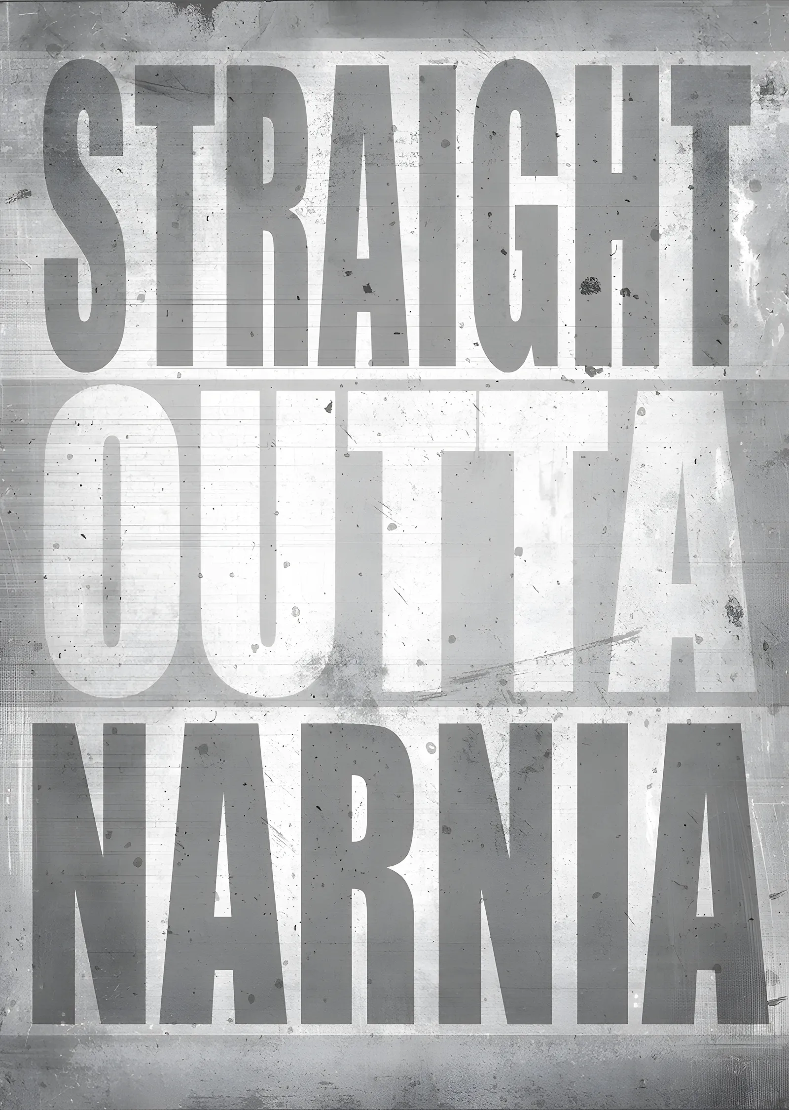 Straight Outta Narnia metal tablo
