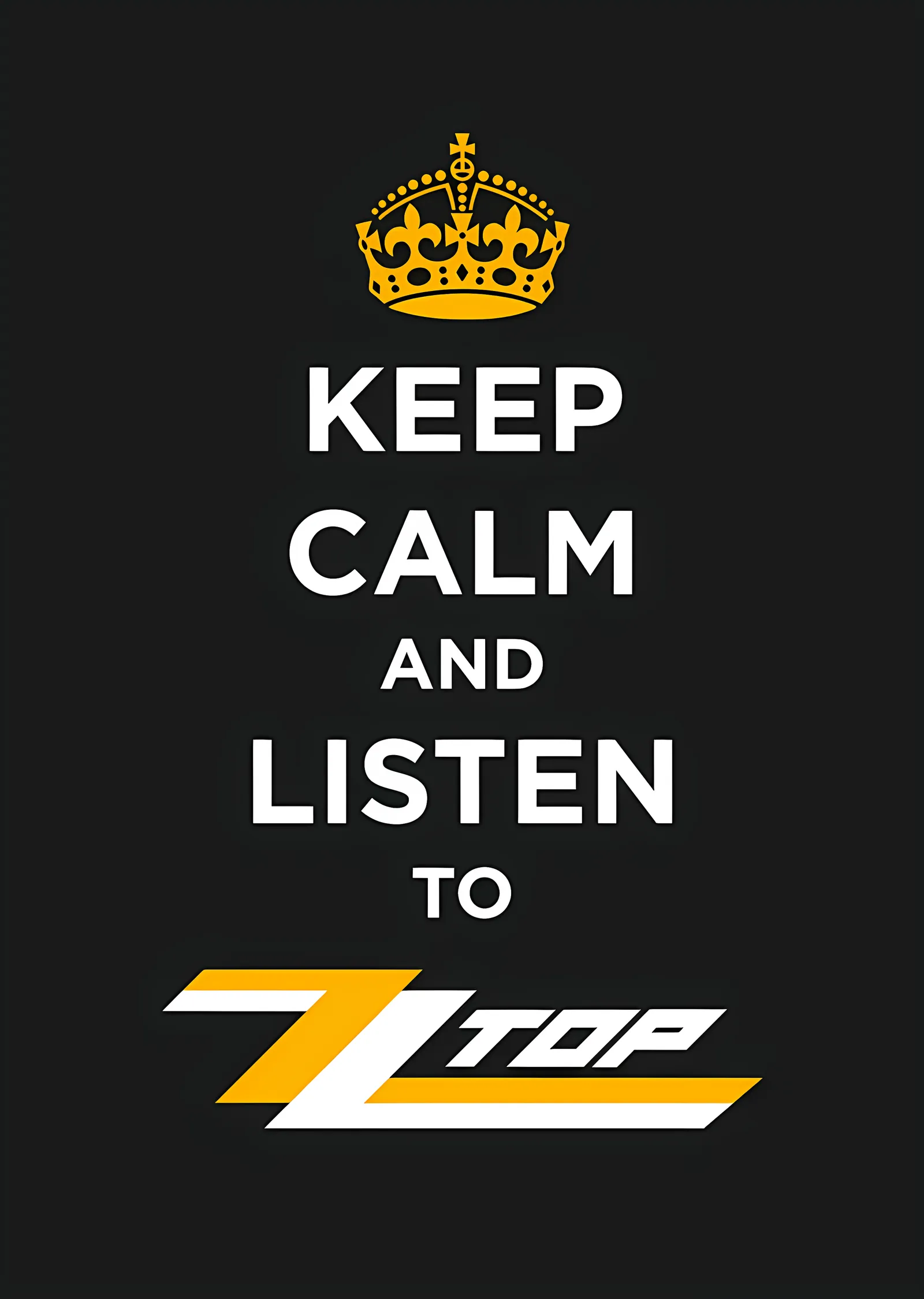 ZZ Top - Keep Calm Afişi metal tablo