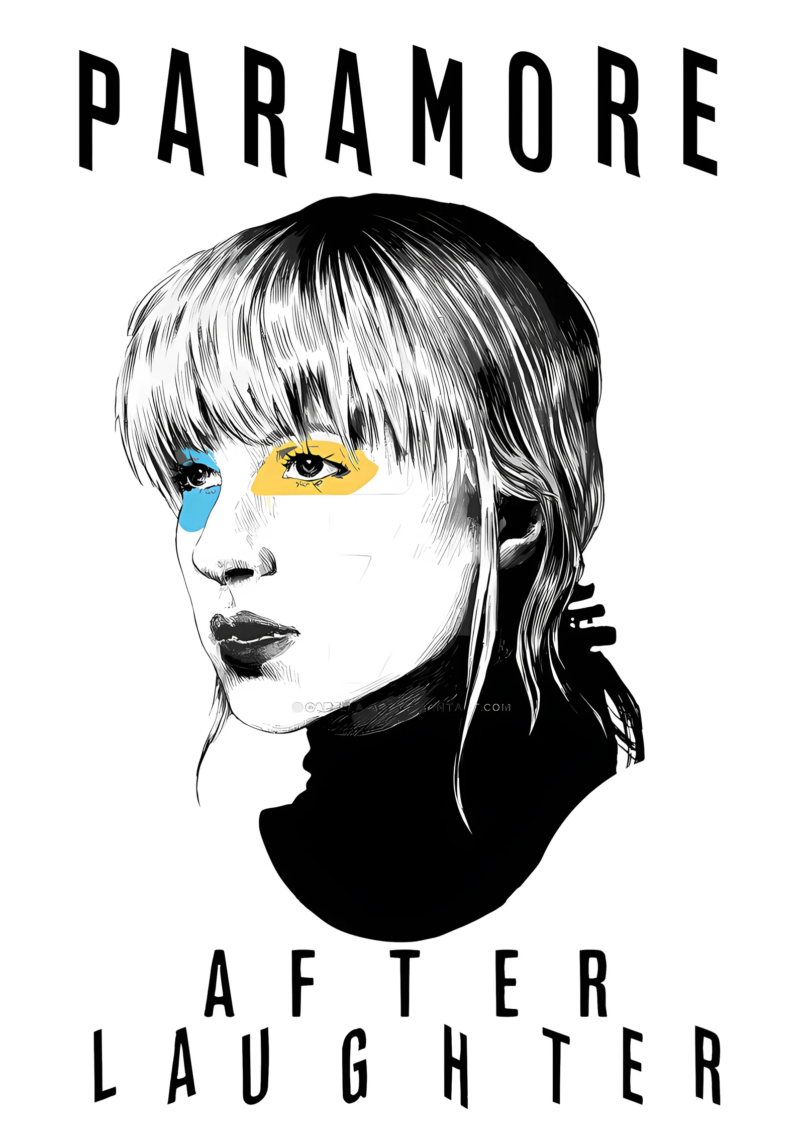 Paramore - After Laughter Çizimi metal tablo