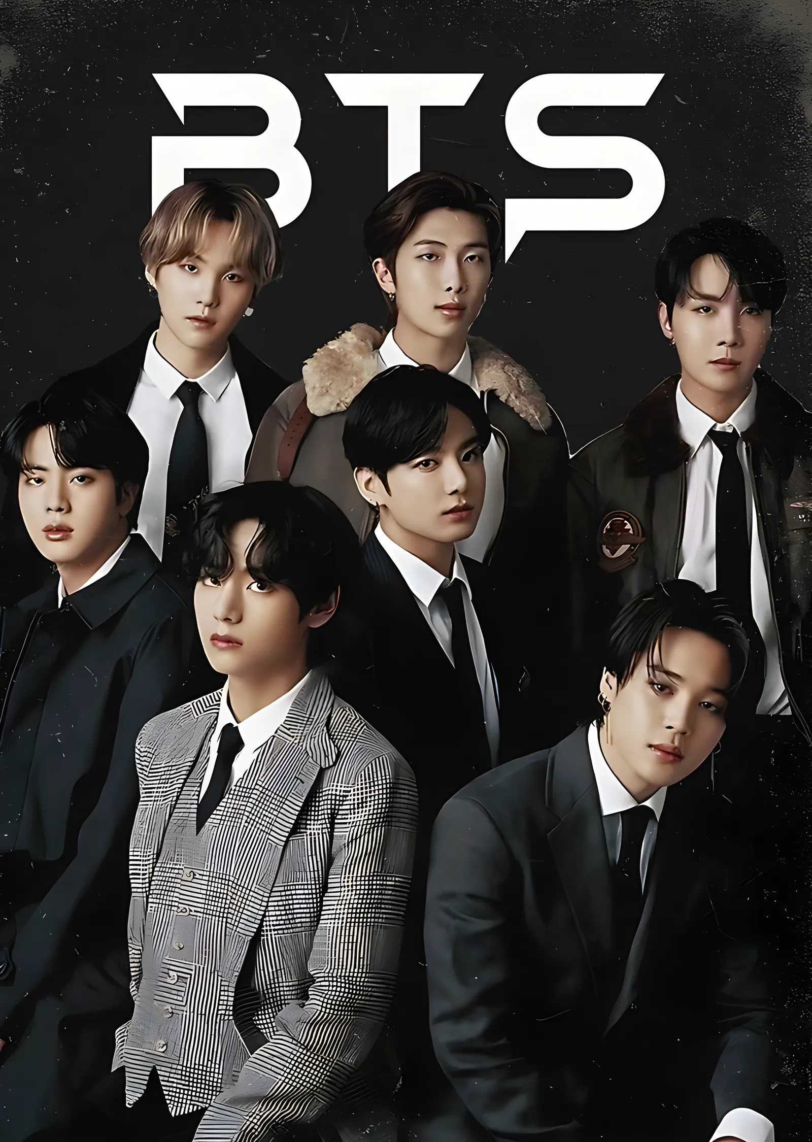 BTS - Takım Elbiseli Kadro metal tablo