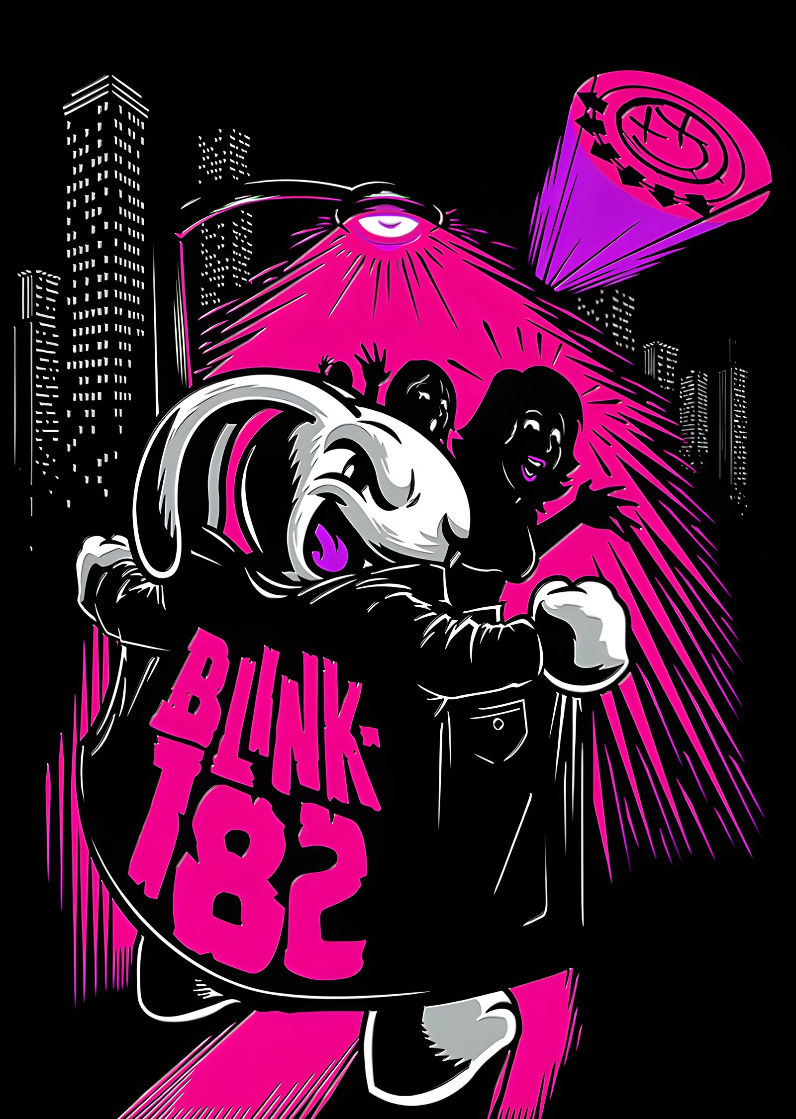 Blink-182 - Sorgu Lambası Altında Tavşan metal tablo
