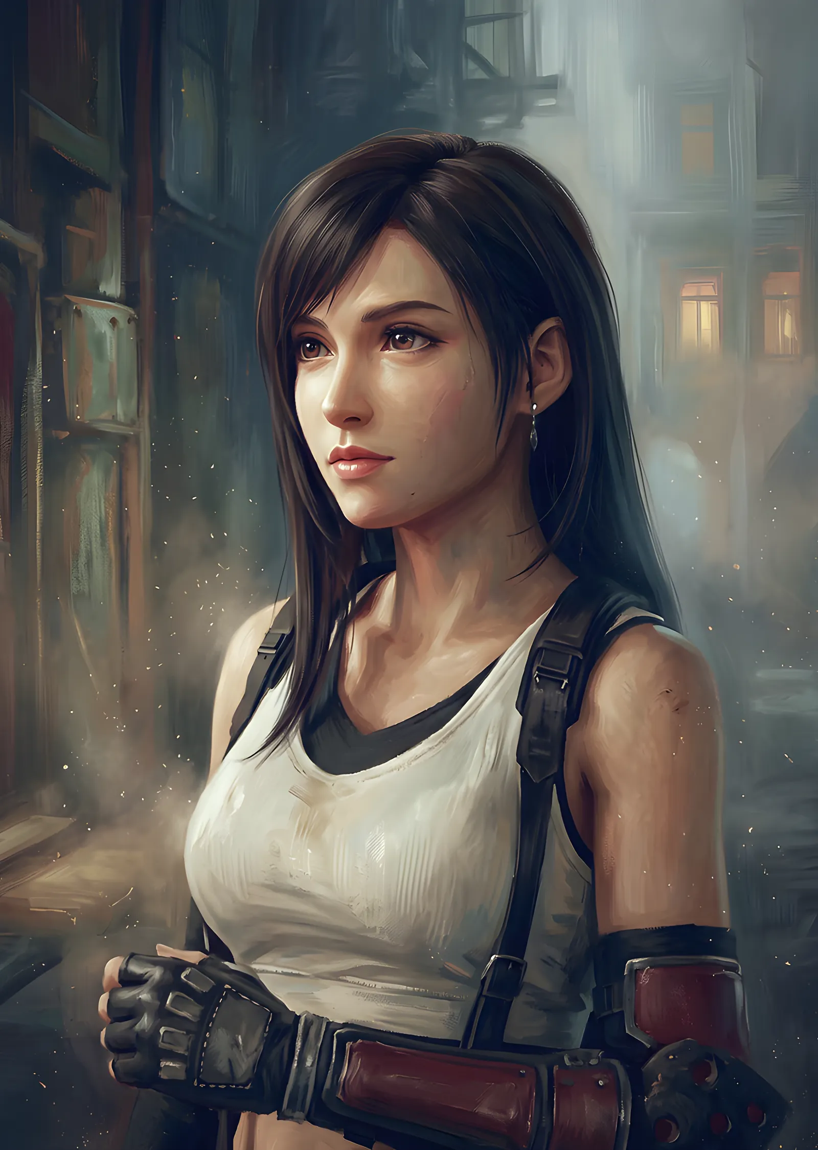 Tifa Lockhart - Sokakta metal tablo