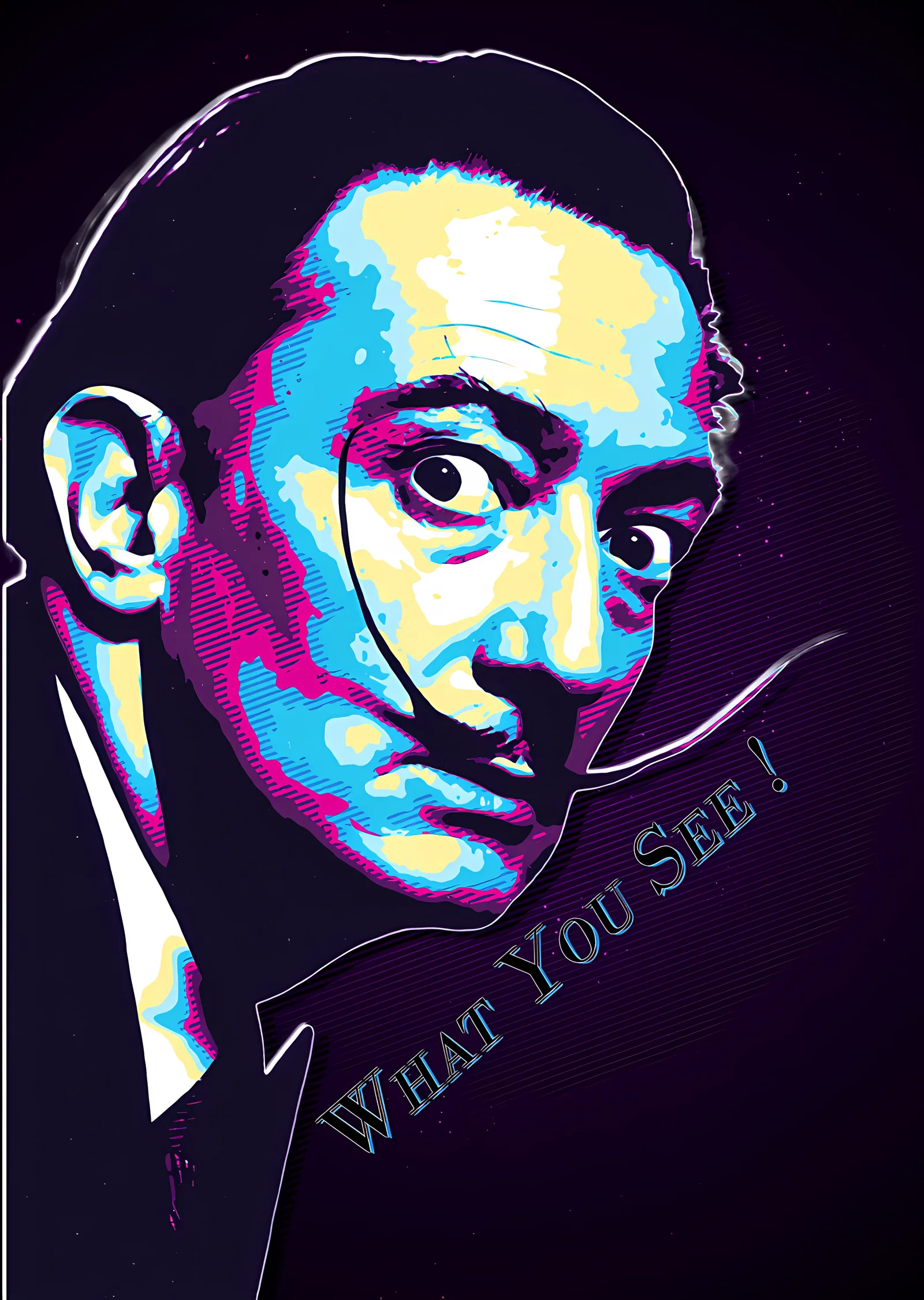 Salvador Dalí - What You See metal tablo