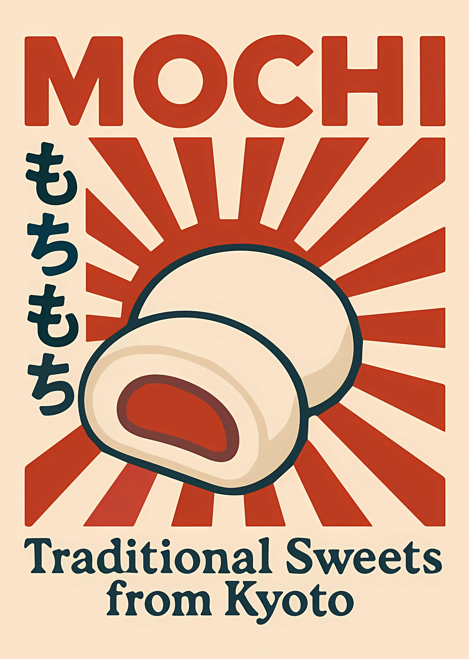 Mochi - Işınlı Japon Tatlısı Afişi metal tablo