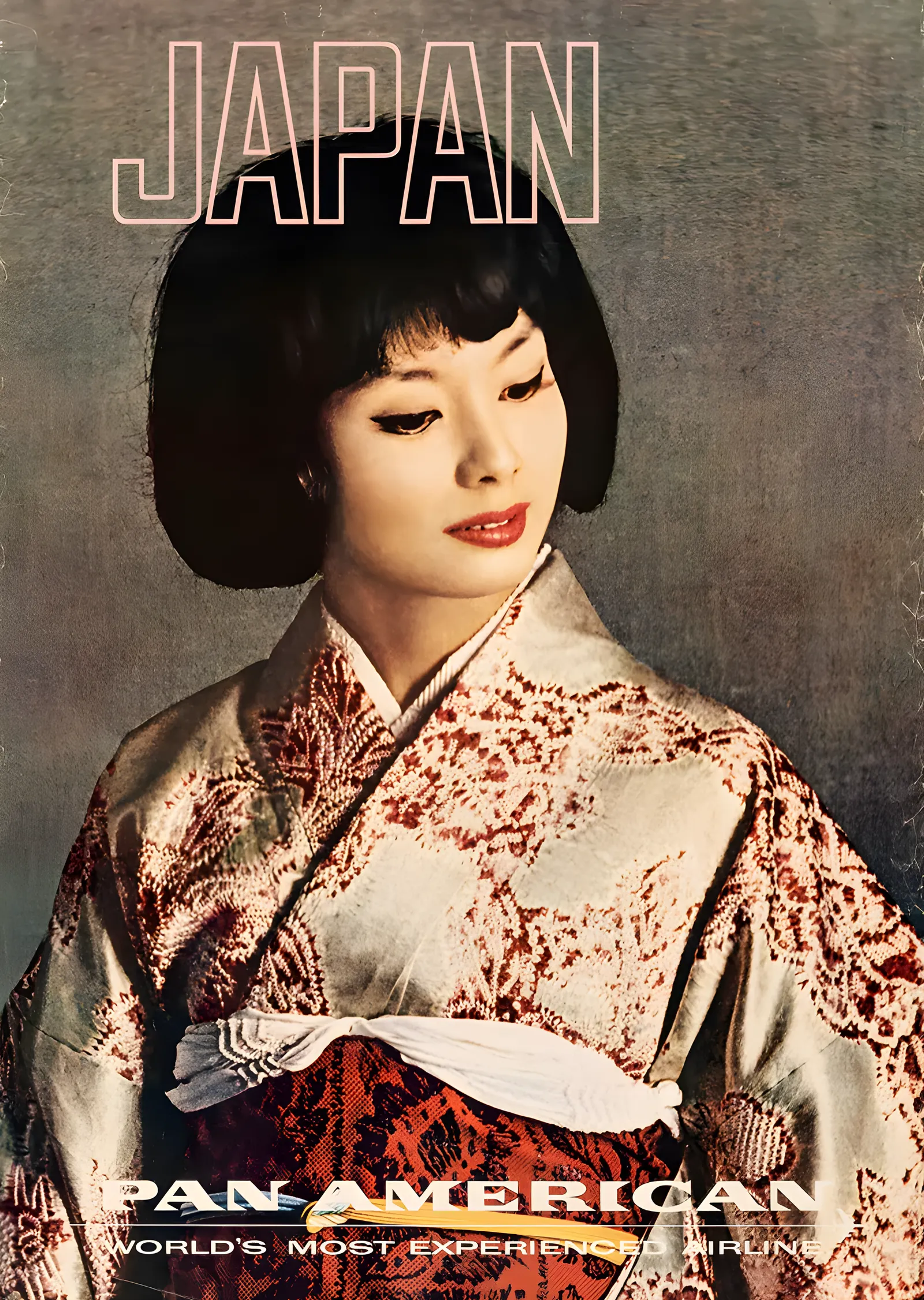 Japan - Vintage Havayolu Afişi metal tablo