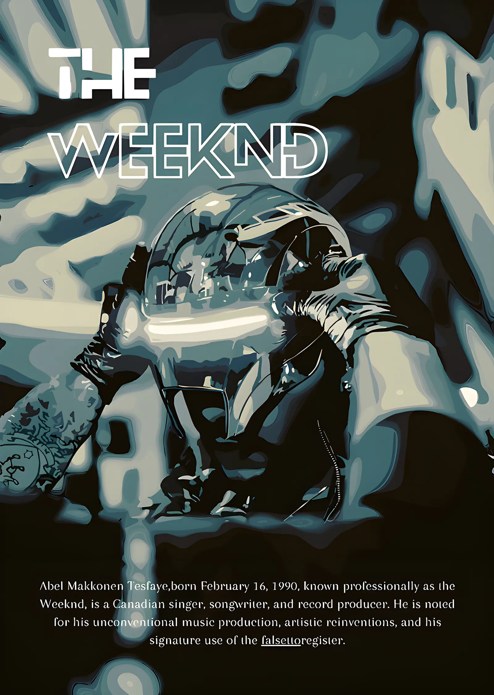 The Weeknd - Künye Afişi metal tablo