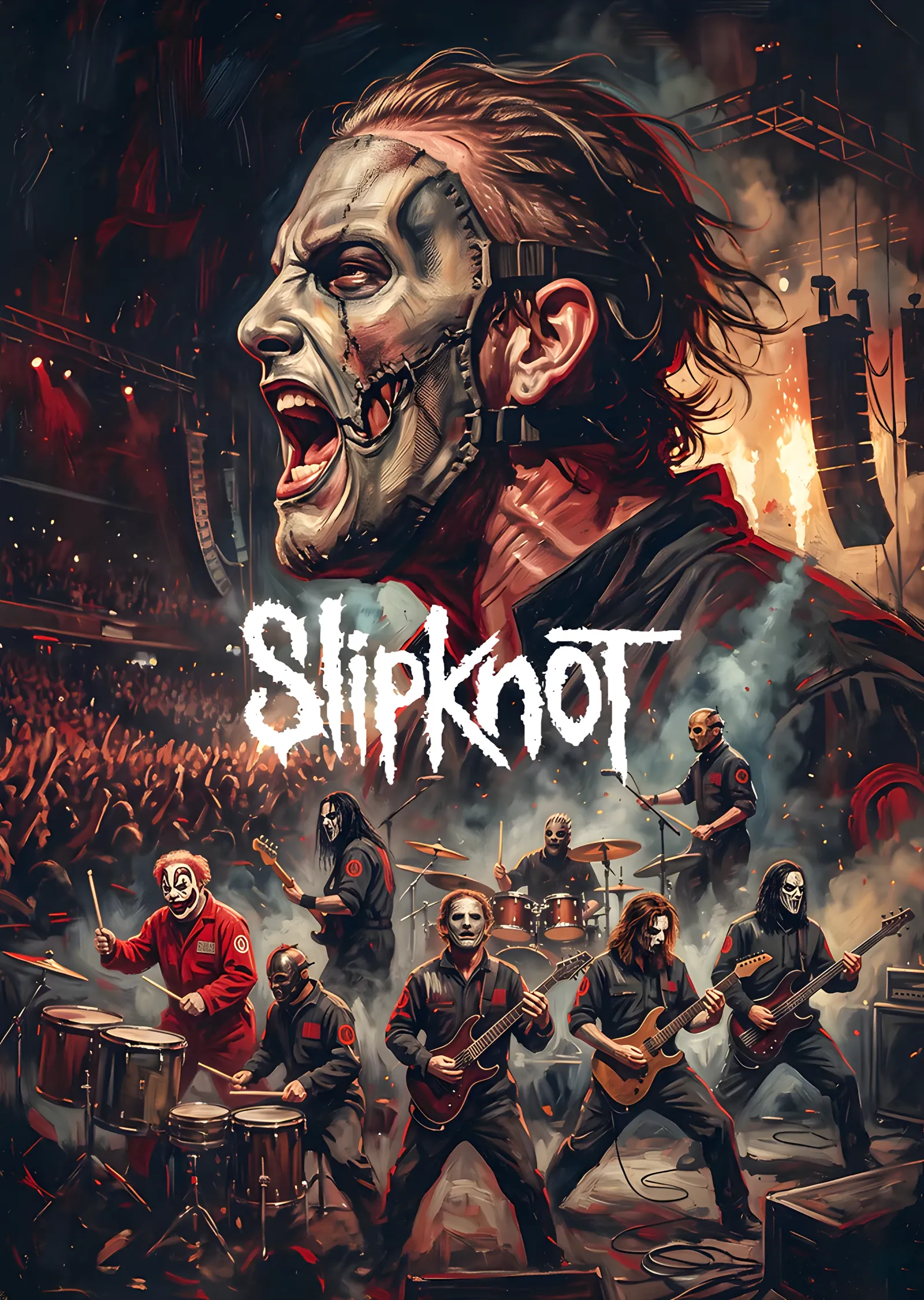 Slipknot - Sahnede Kadro metal tablo