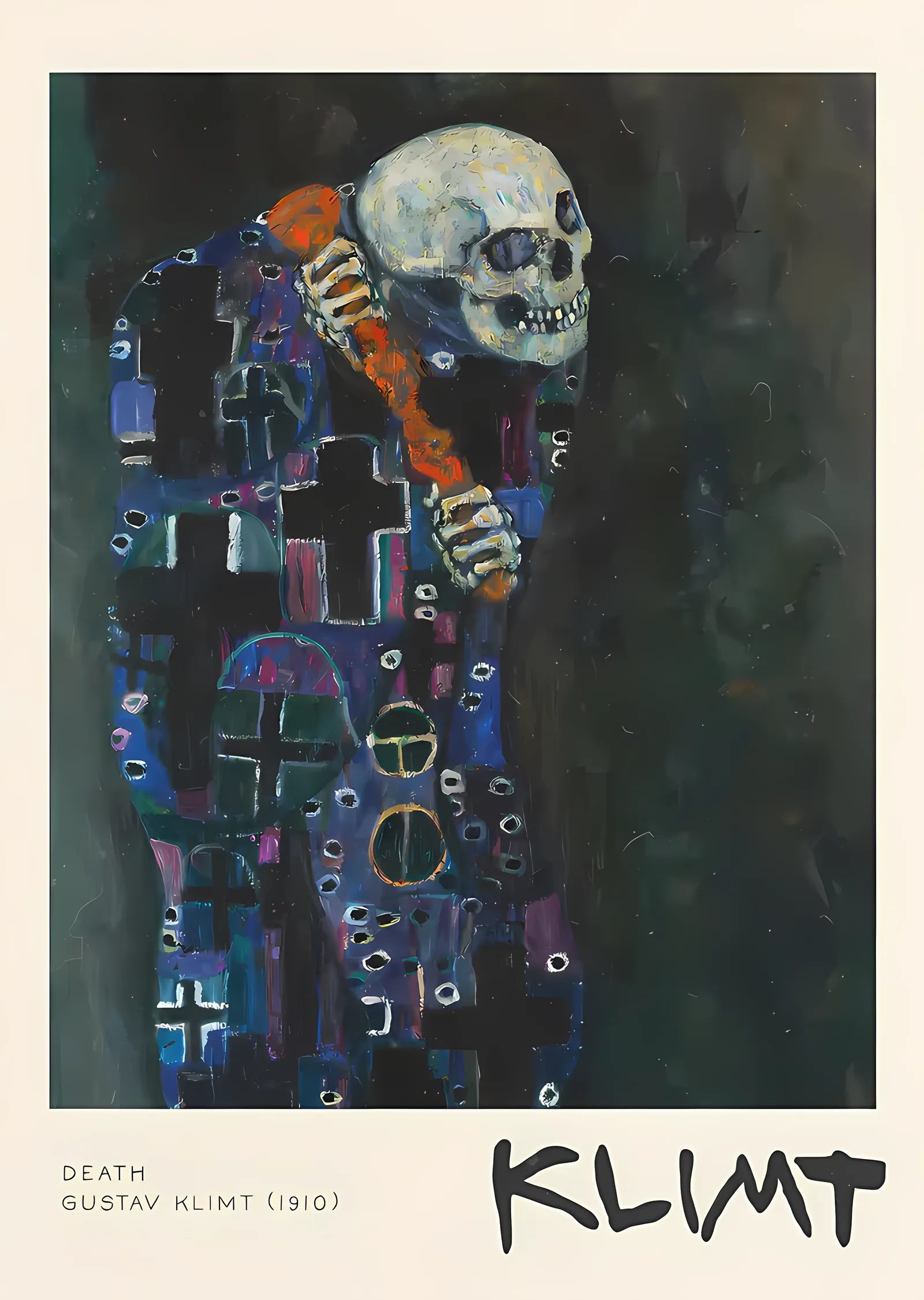 Gustav Klimt - Ölüm metal tablo