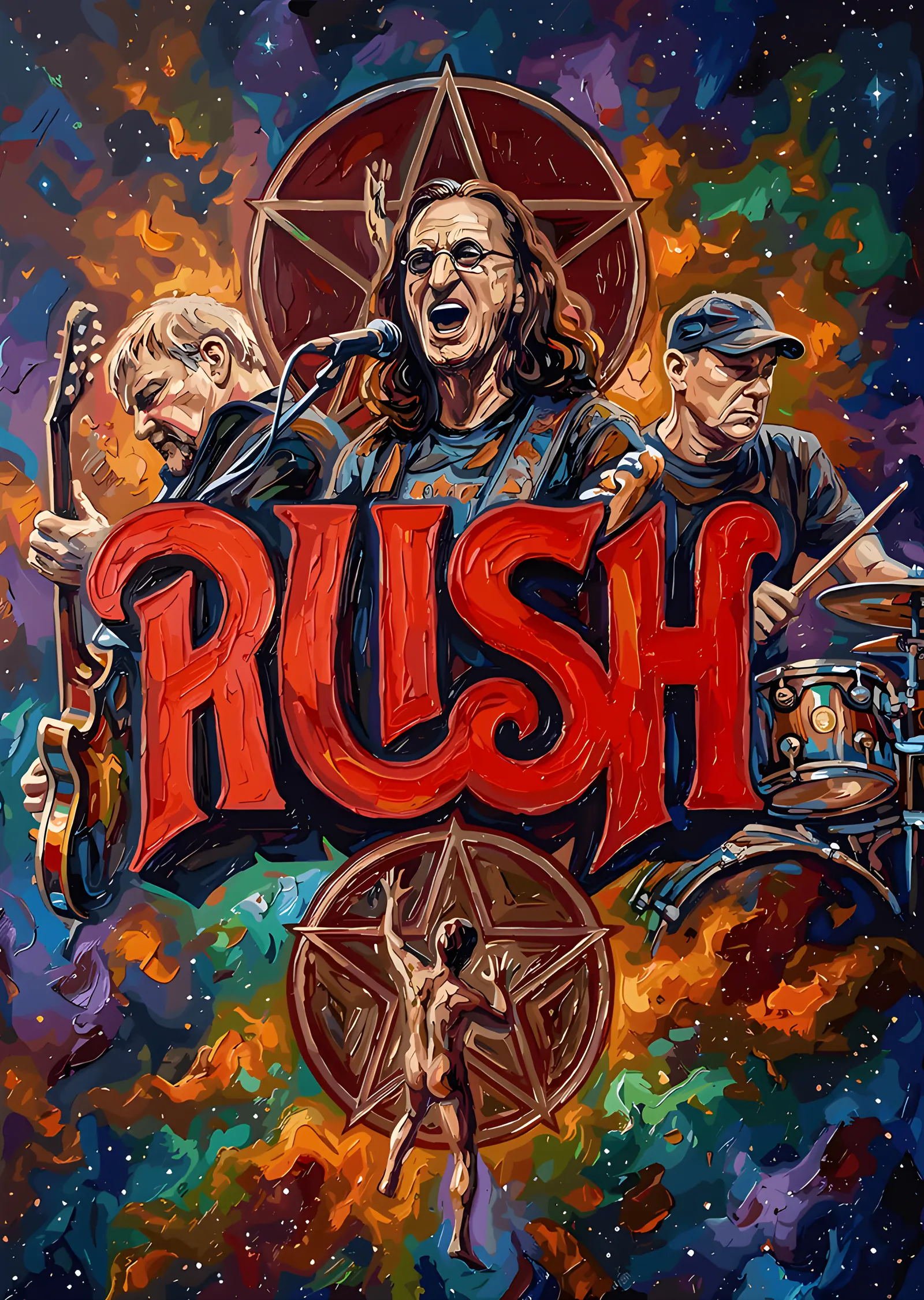 Rush - Yıldız Amblemi metal tablo