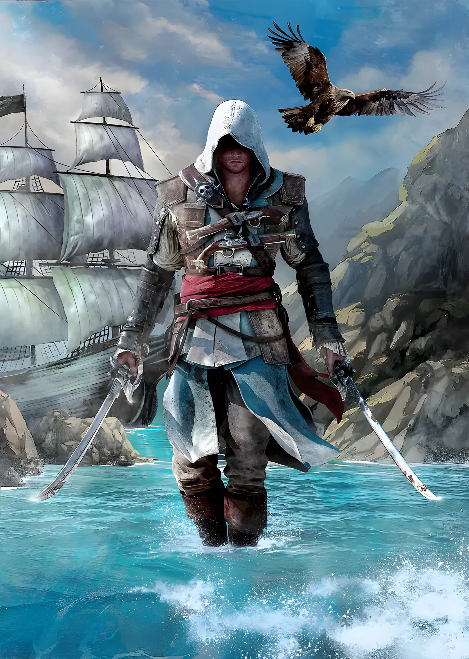 Assassin's Creed Black Flag - Kıyıda Korsan metal tablo