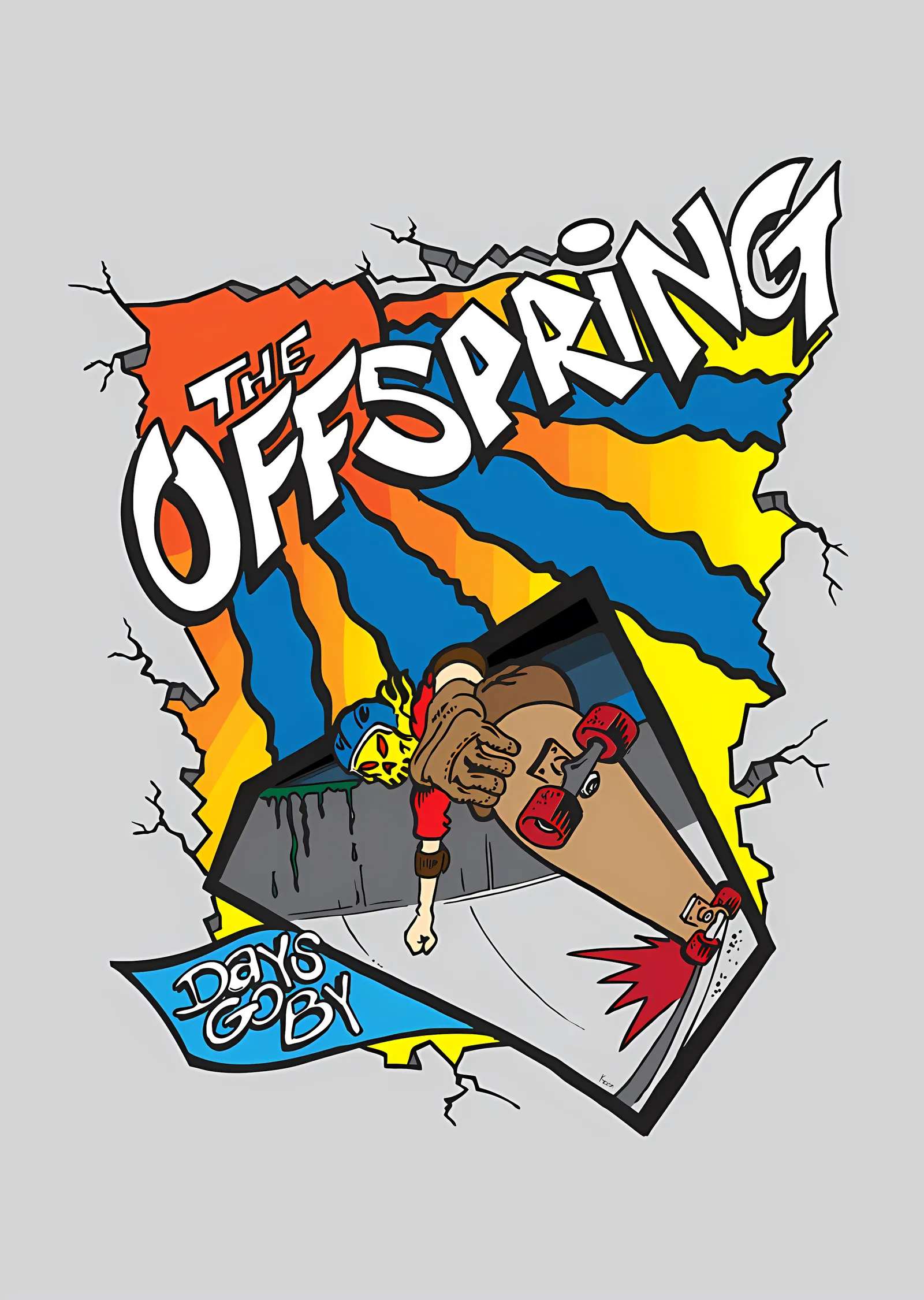 The Offspring - Kaykay ve Renk Işınları metal tablo