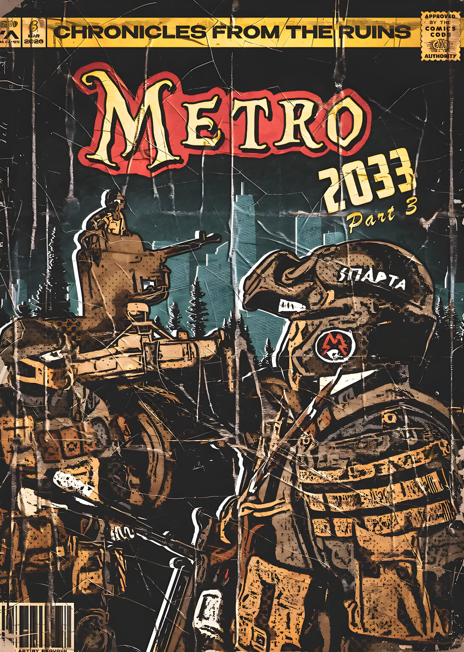 Metro 2033 - Çizgi Roman Kapağı metal tablo