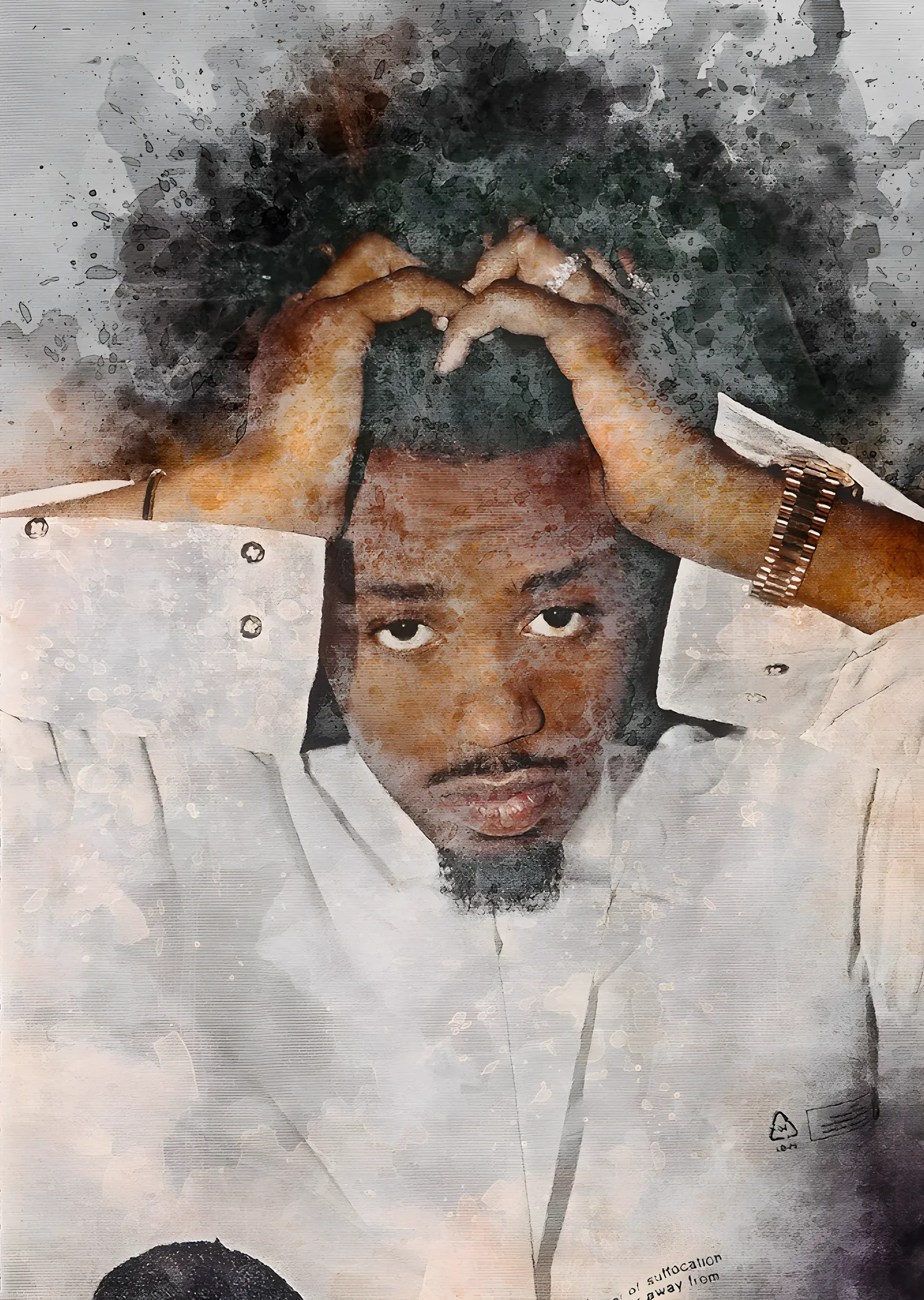 Metro Boomin - Suluboya Portre metal tablo