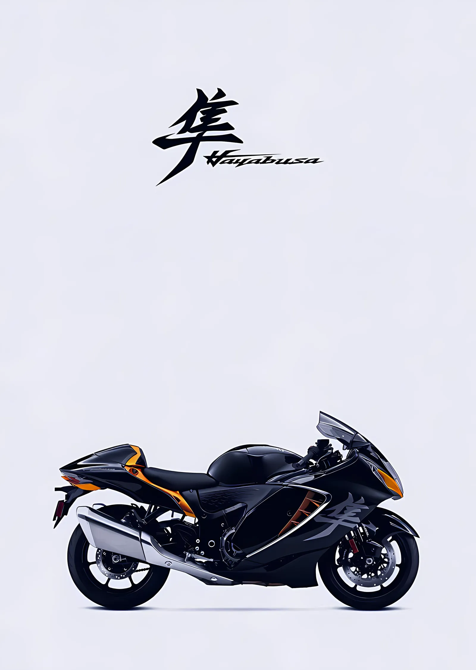 Suzuki Hayabusa - Kanji ve Gövde metal tablo