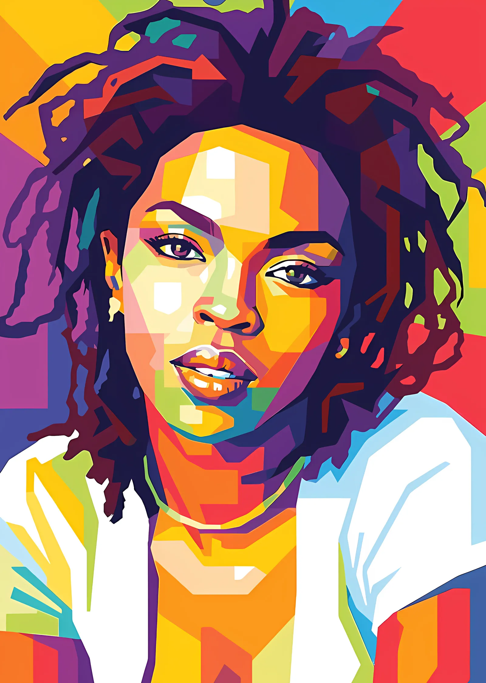 Lauryn Hill - Mor Zeminde Pop Art metal tablo