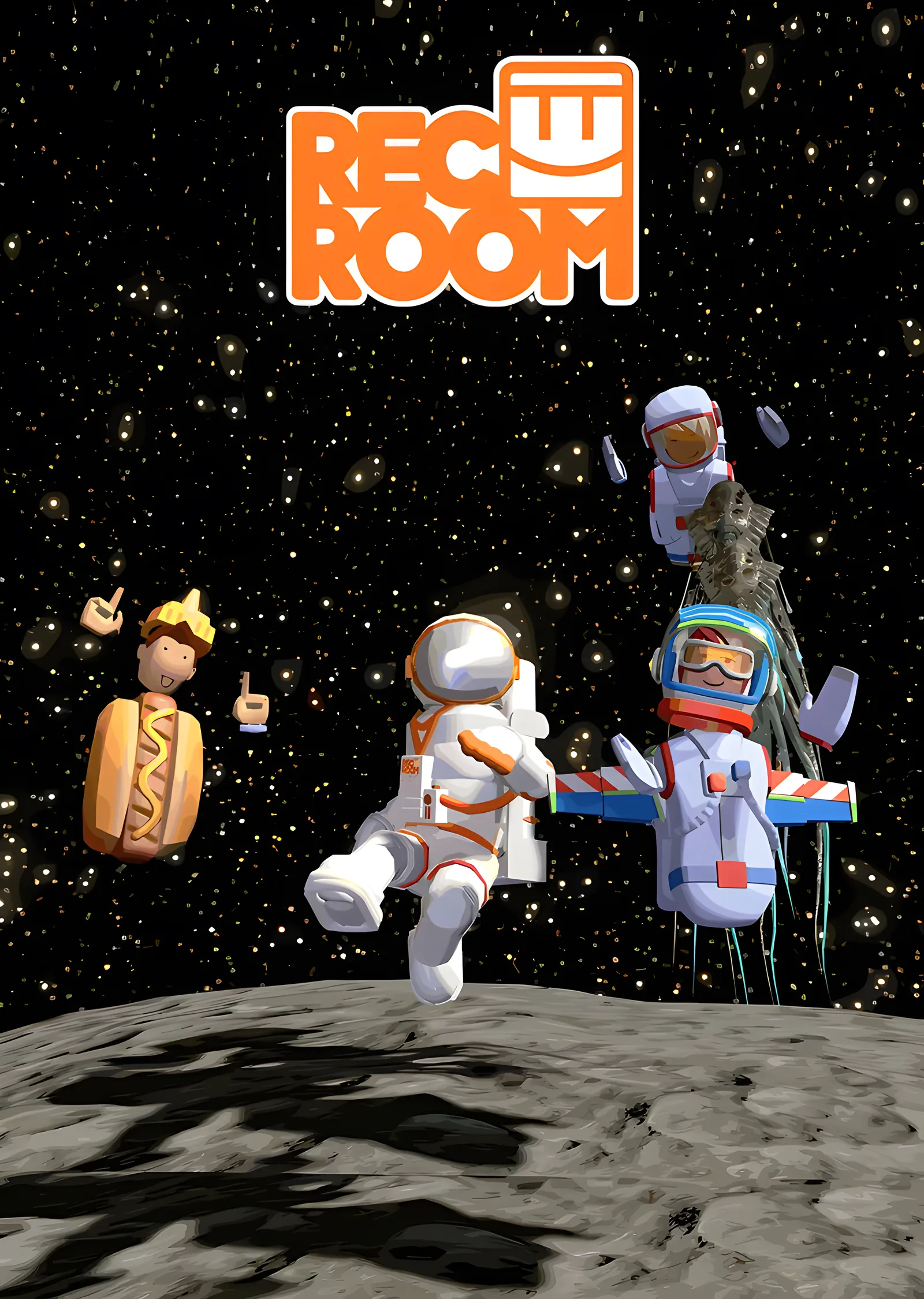 Rec Room - Ay Yüzeyinde Astronotlar metal tablo