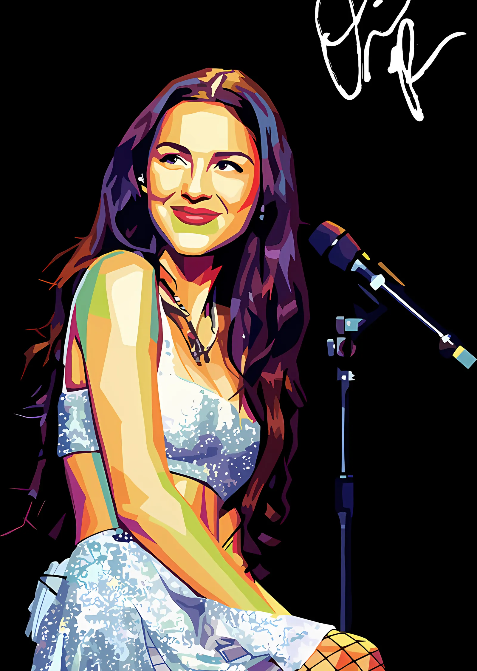 Olivia Rodrigo - Sahnede Pop Art metal tablo