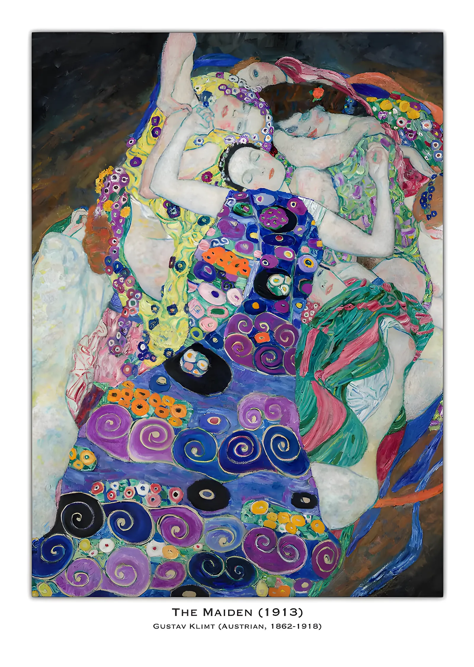 Gustav Klimt - Bakire metal tablo