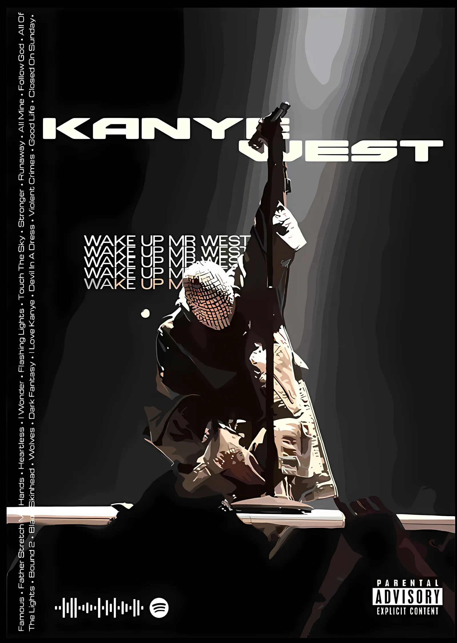 Kanye West - Wake Up Mr. West Afişi metal tablo