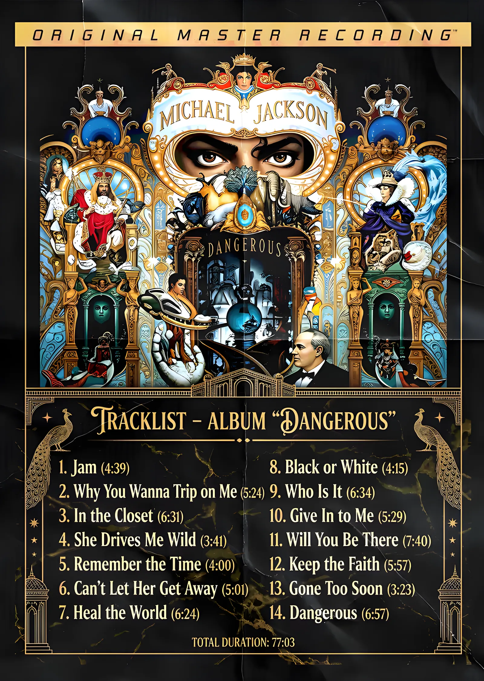 Michael Jackson - Dangerous metal tablo