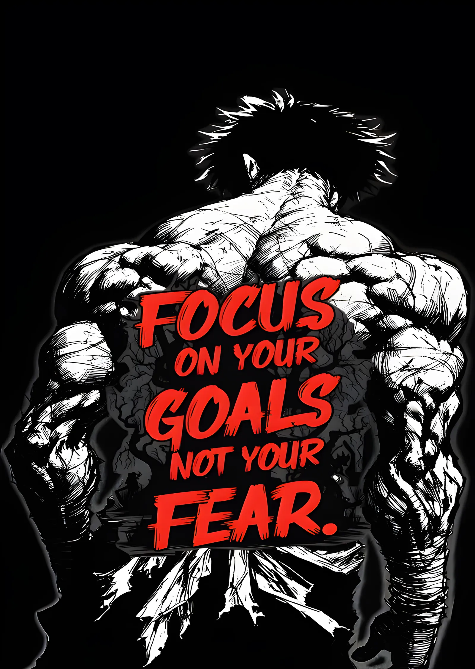 Focus on Your Goals - Yumruk Grafiği metal tablo