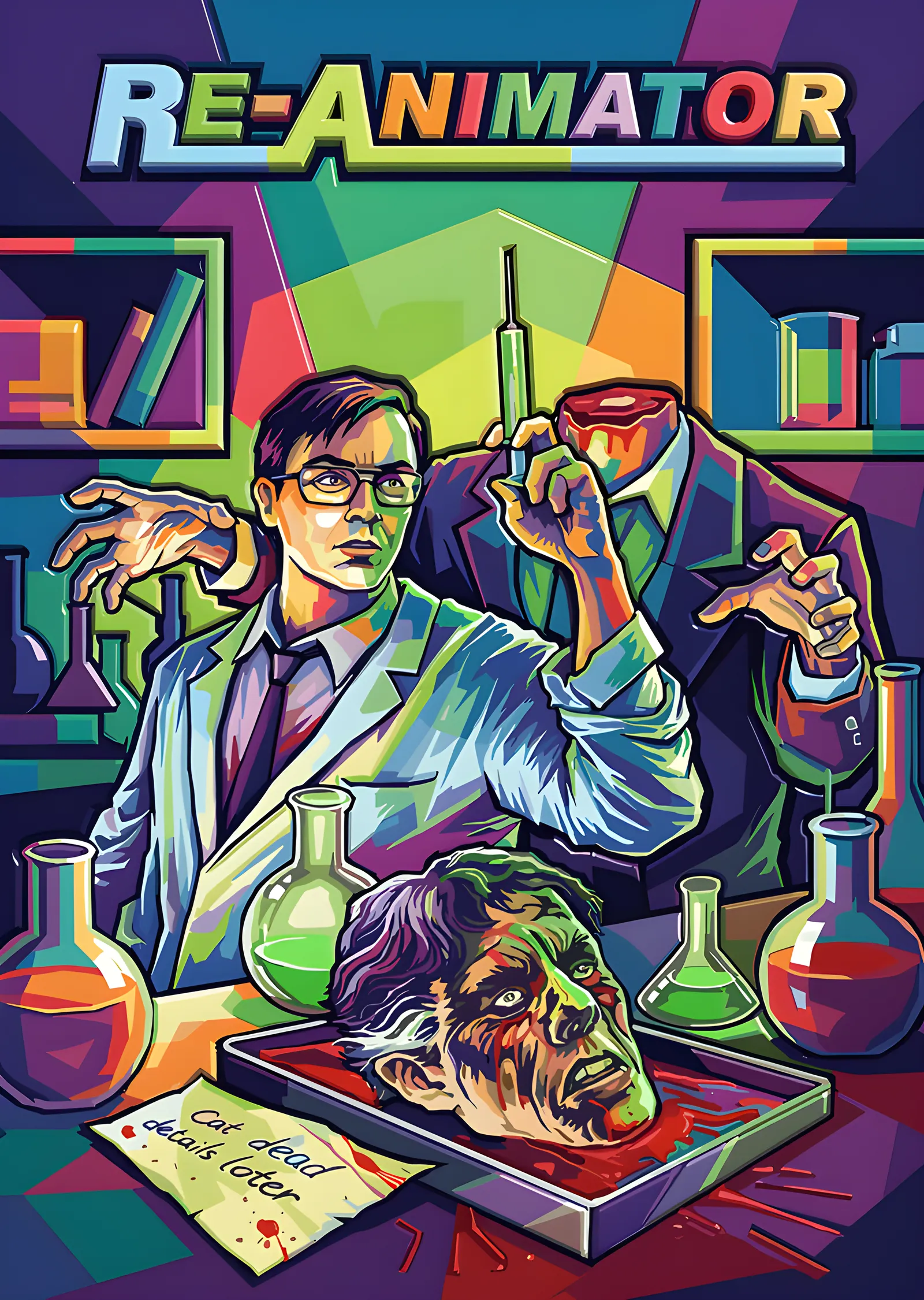 Re-Animator - Pop Art Afiş metal tablo