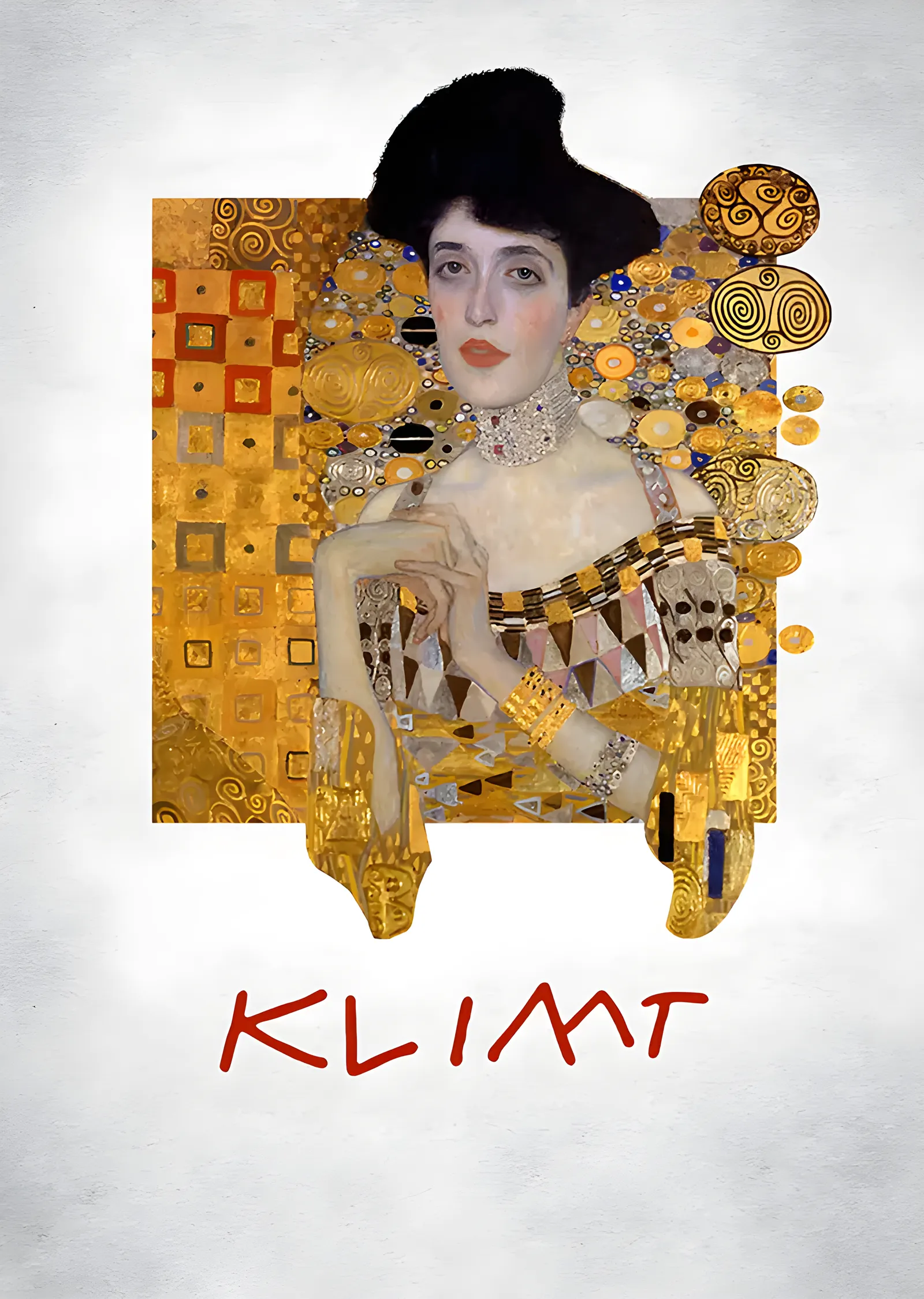 Gustav Klimt - Adele Sergi Baskısı metal tablo