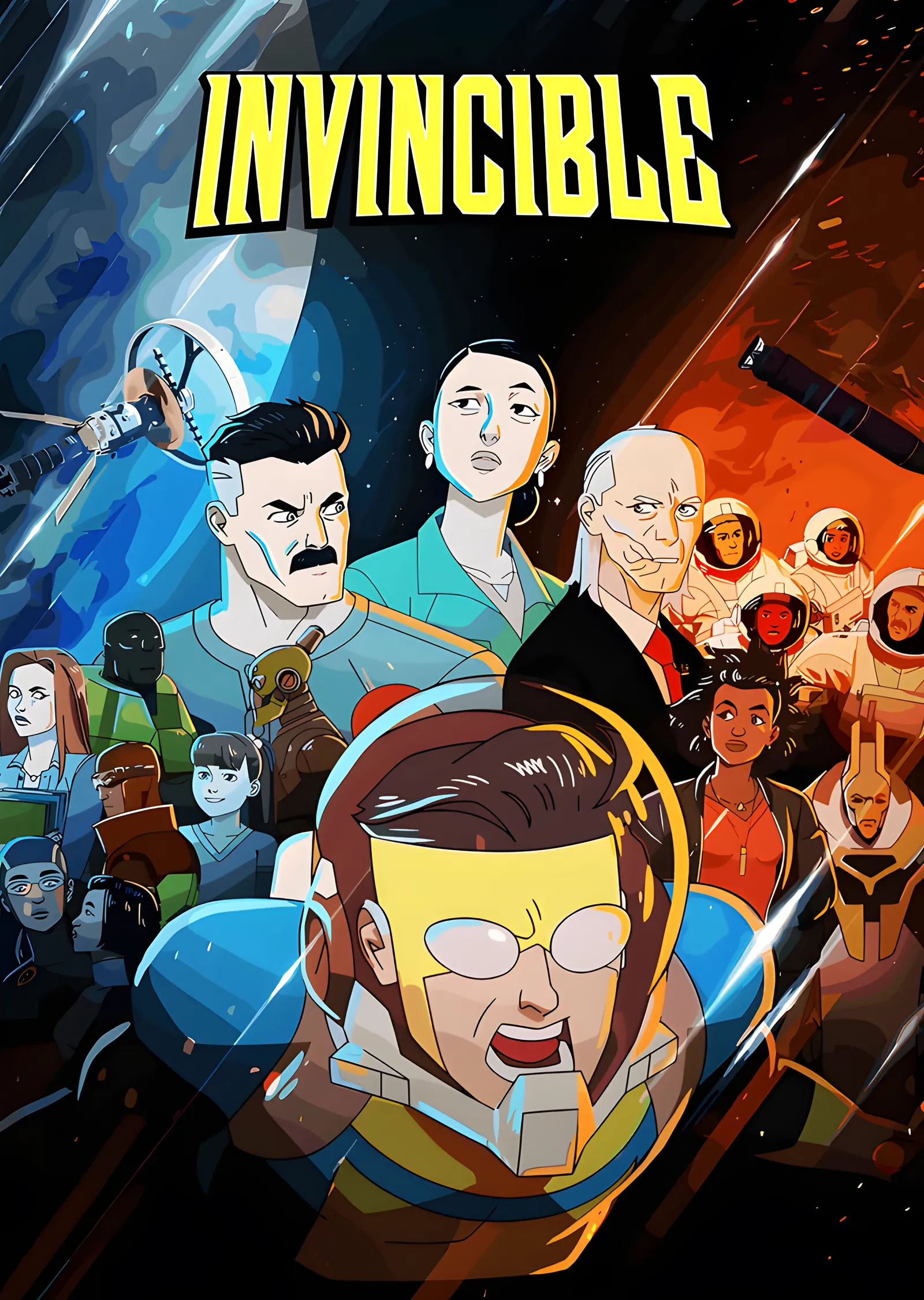 Invincible - Tüm Kadro Bir Arada metal tablo