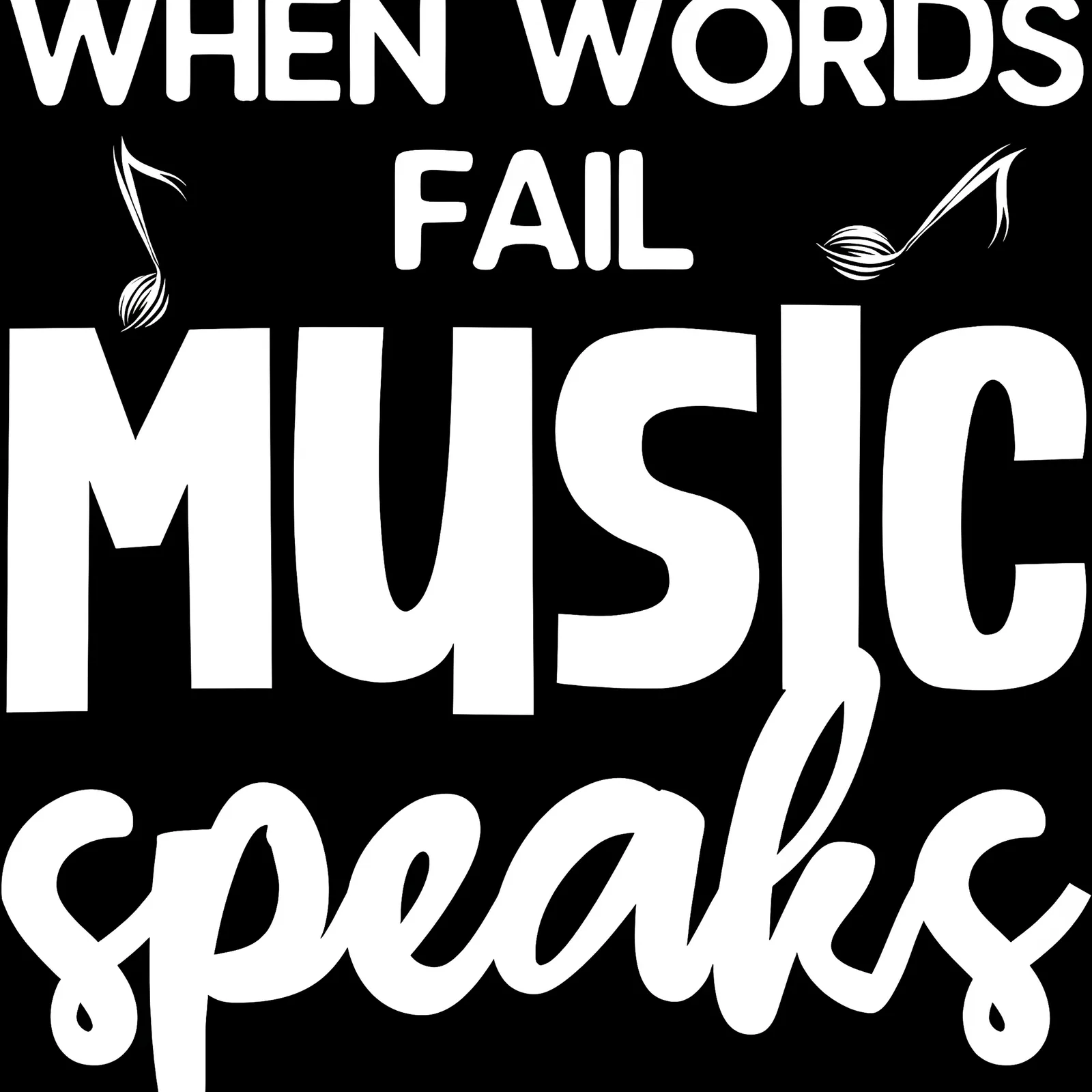When Words Fail Music Speaks metal tablo