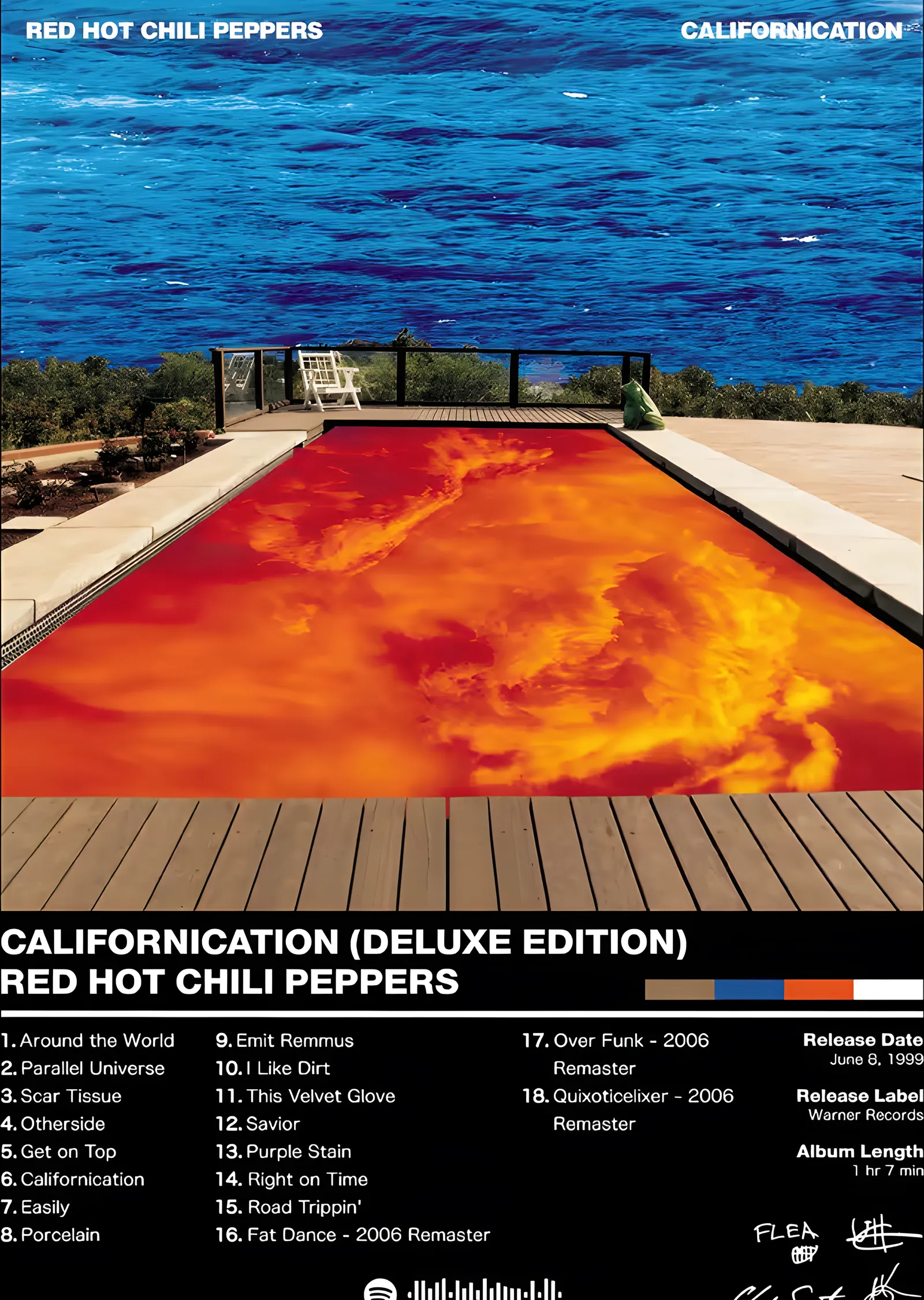 Red Hot Chili Peppers - Californication Künyesi metal tablo