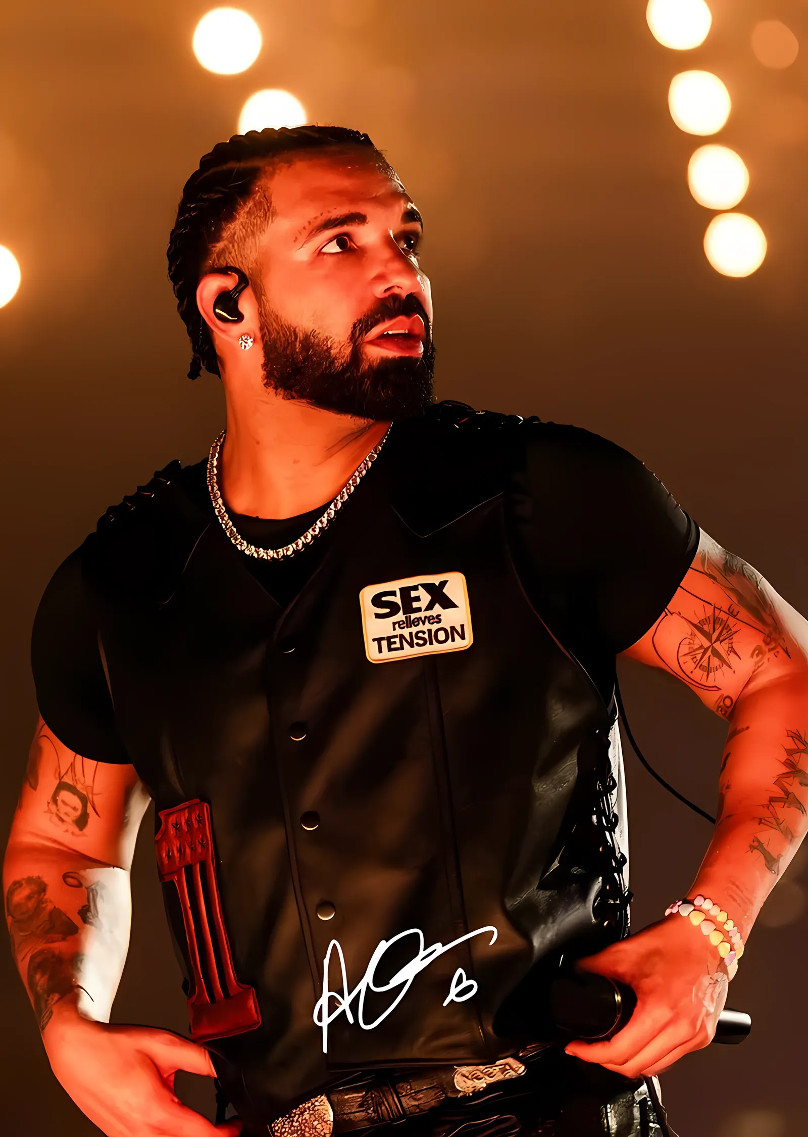 Drake - Sahne Işıkları metal tablo
