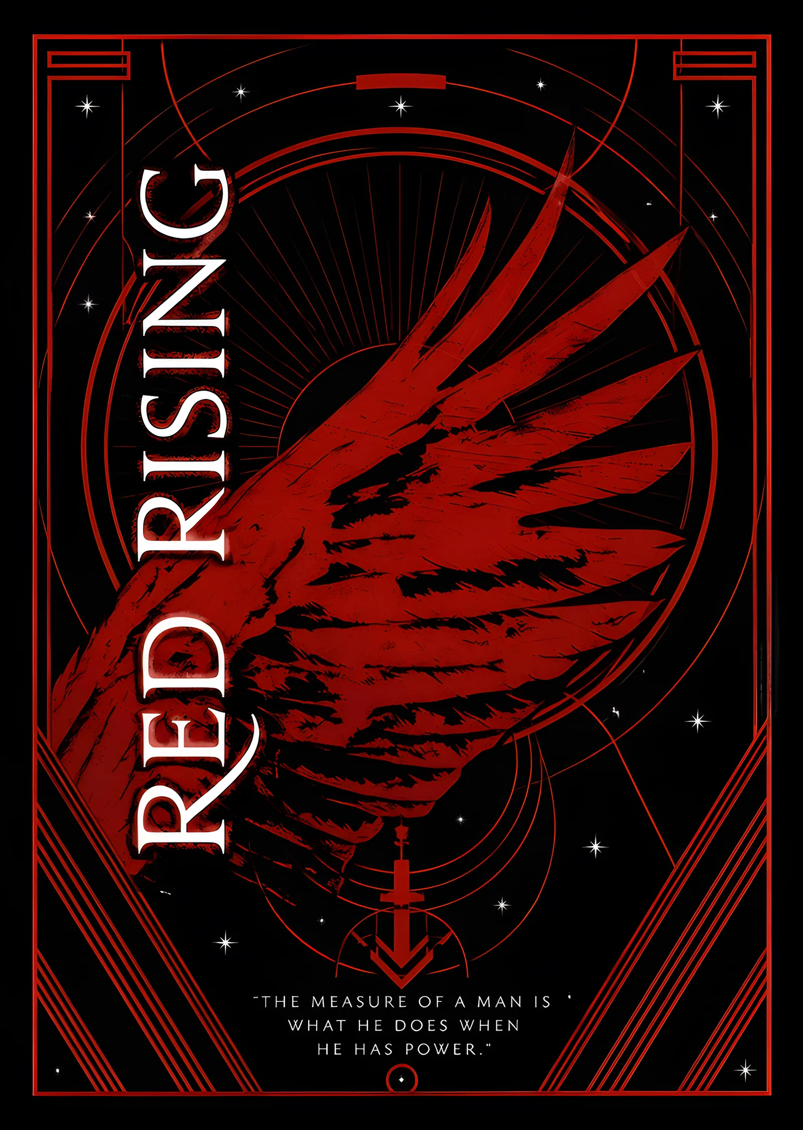 Red Rising - Art Deco Kanat metal tablo