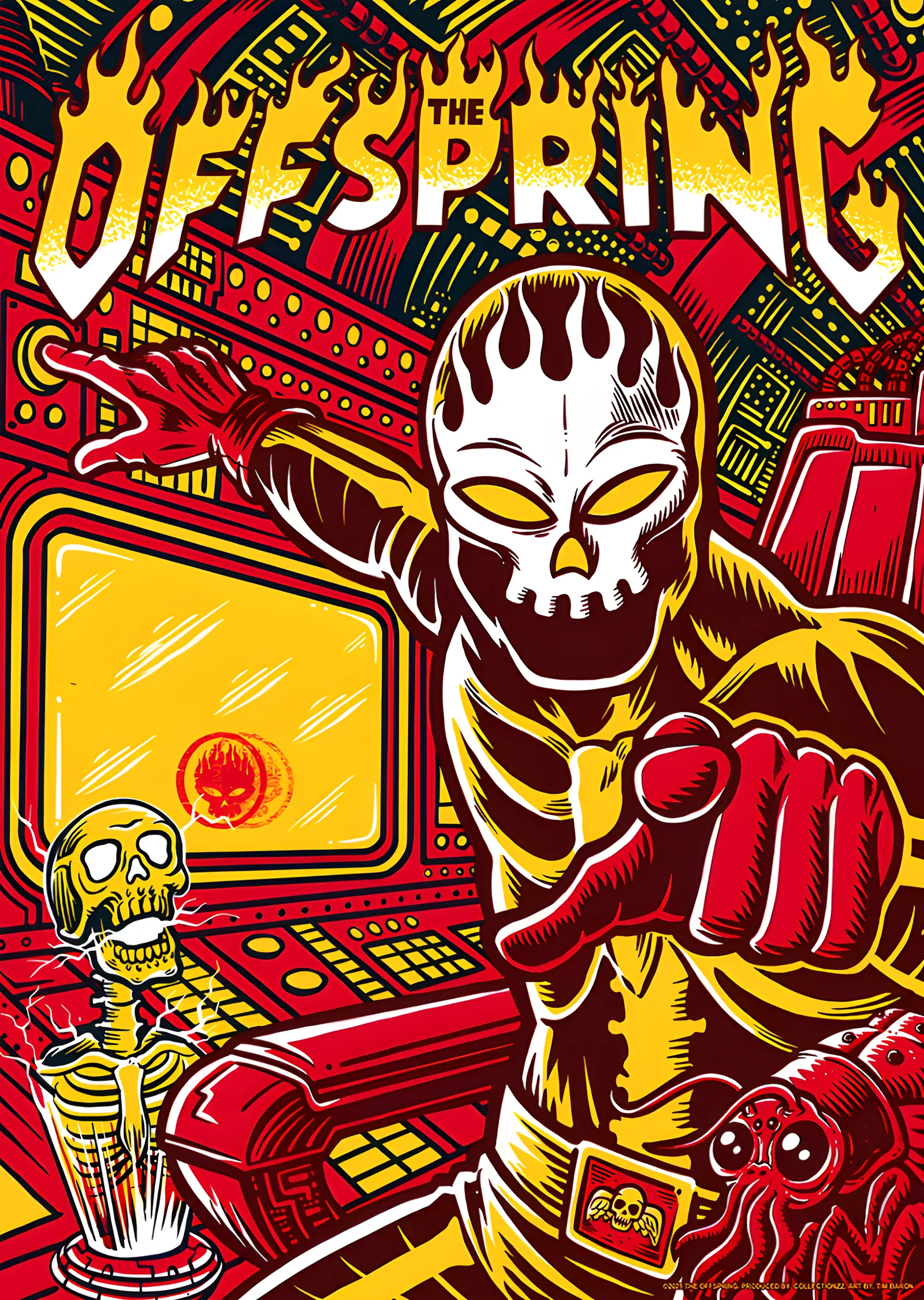 The Offspring - Kırmızı Langırt Makinesi metal tablo
