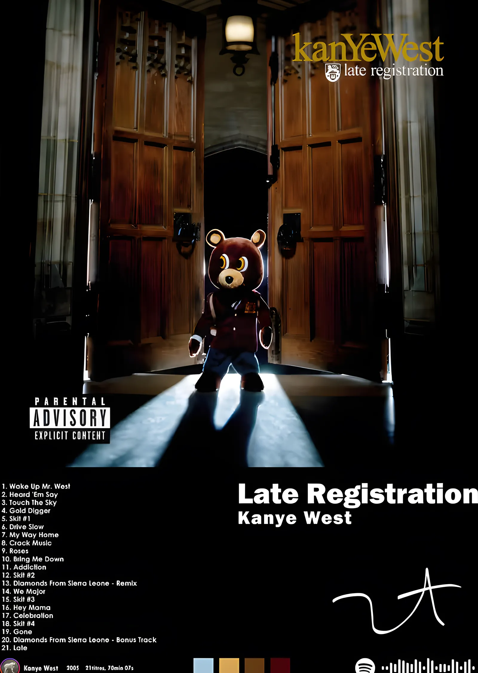 Kanye West - Late Registration metal tablo