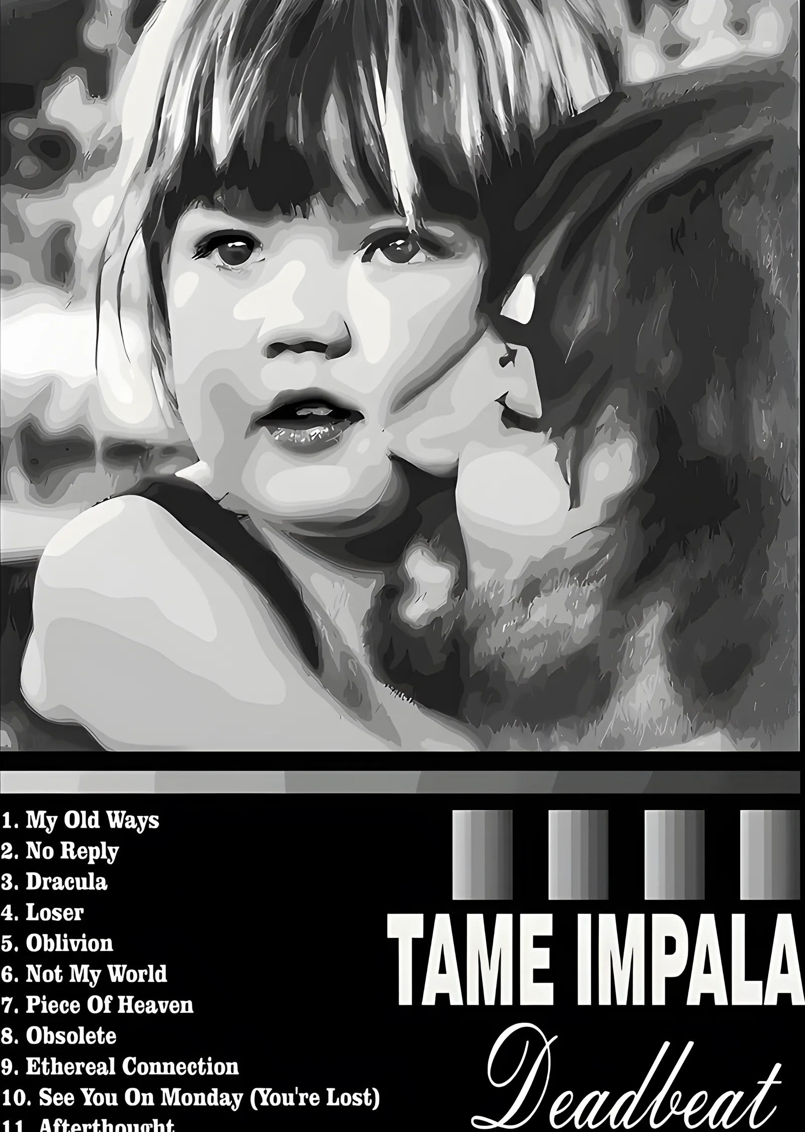 Tame Impala - Deadbeat Künyesi metal tablo