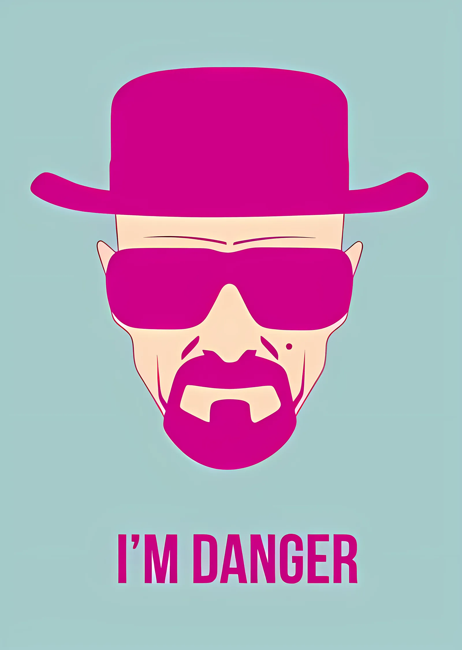 Breaking Bad: Heisenberg Pembe Şapka metal tablo