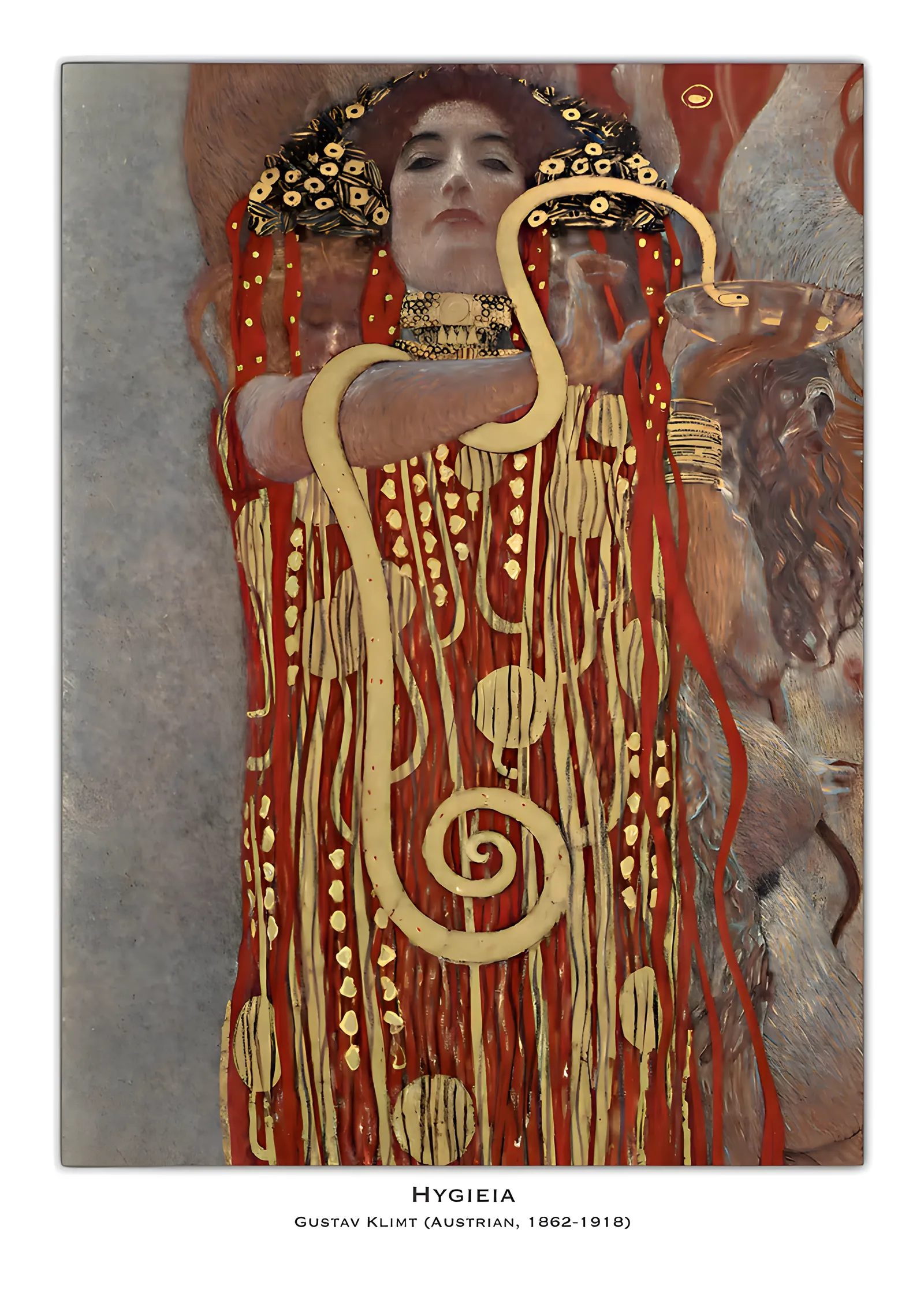 Gustav Klimt - Hygieia metal tablo