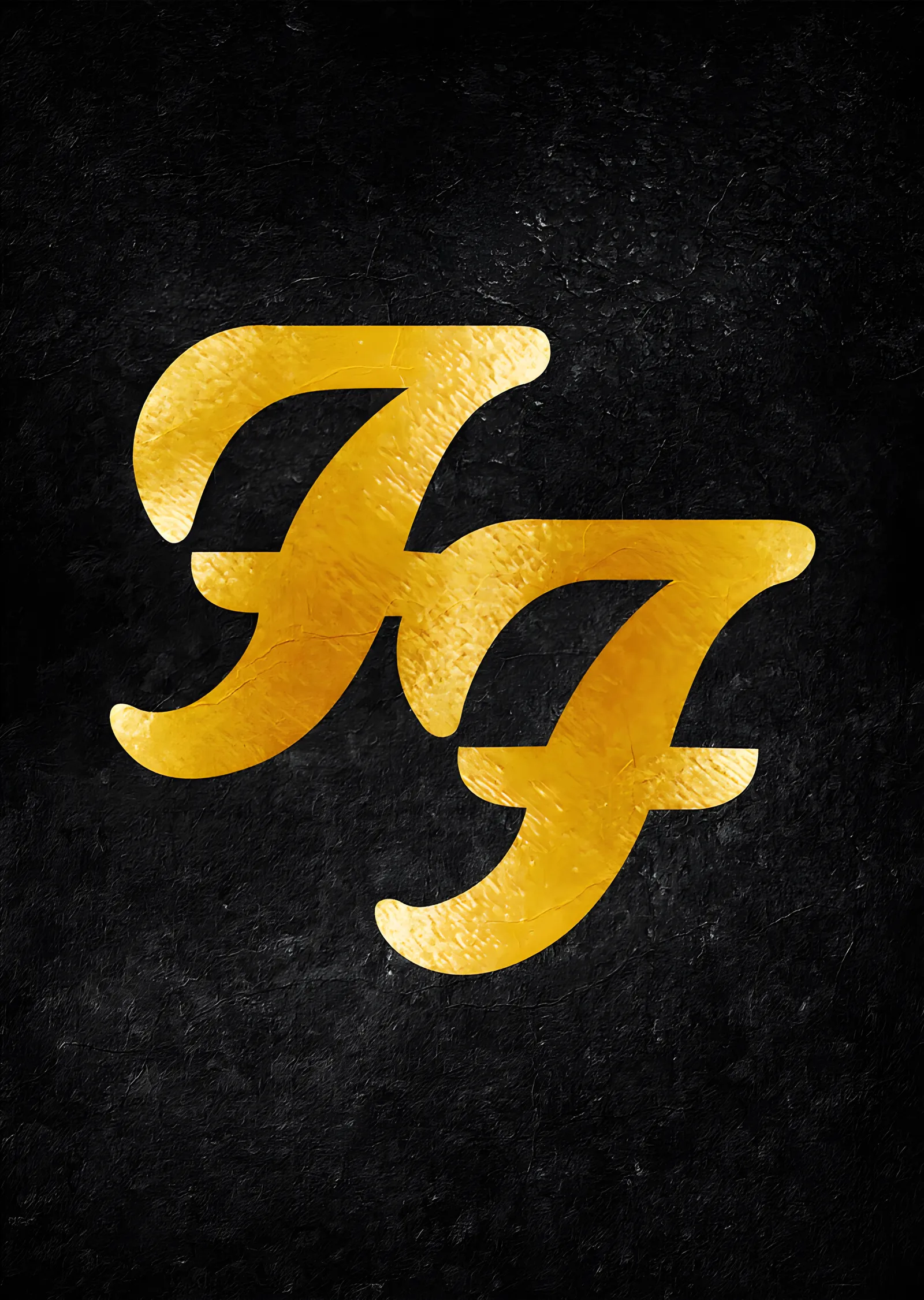 Foo Fighters - Altın FF Amblemi metal tablo