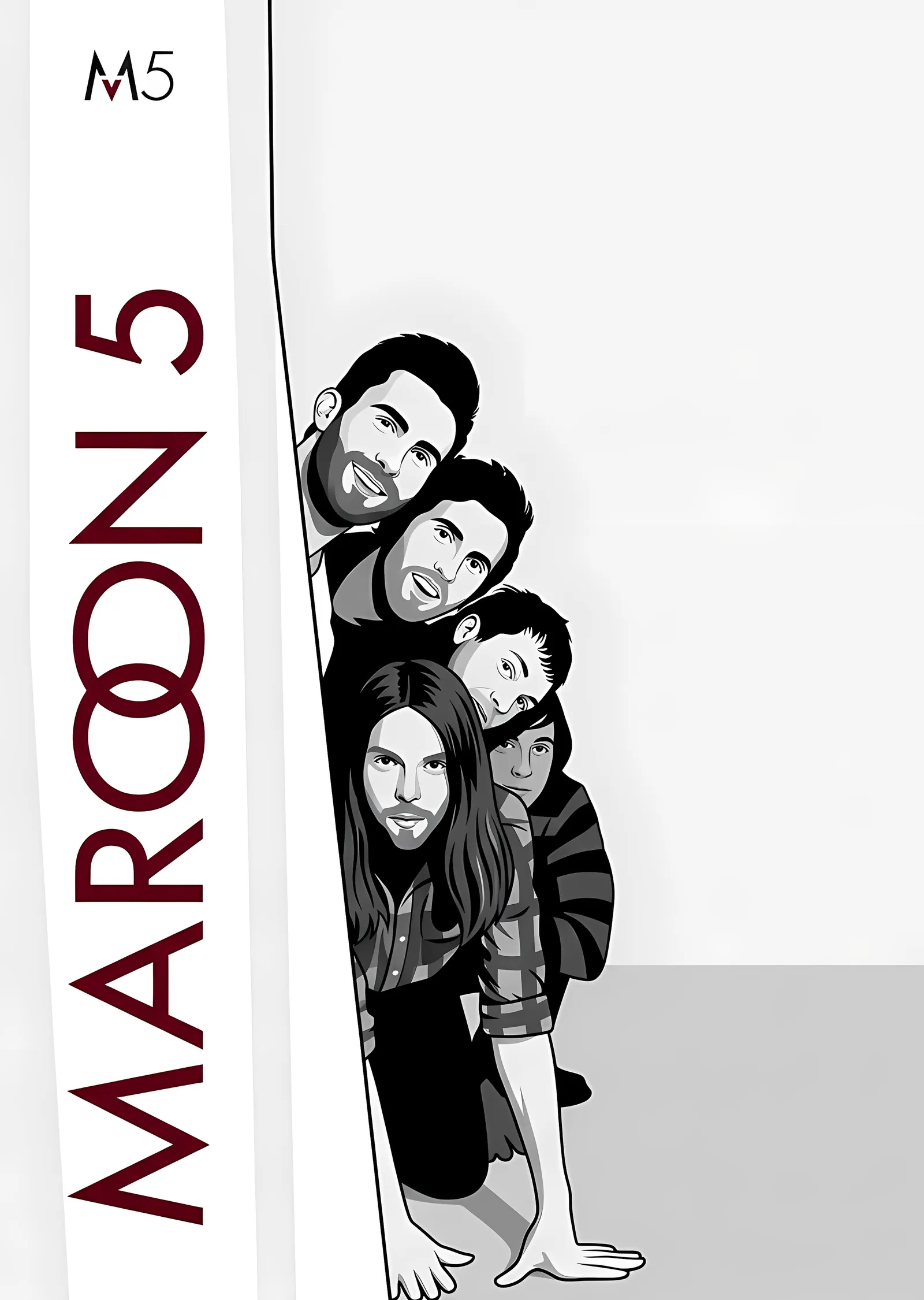Maroon 5 - Kenardan Bakan Kadro metal tablo