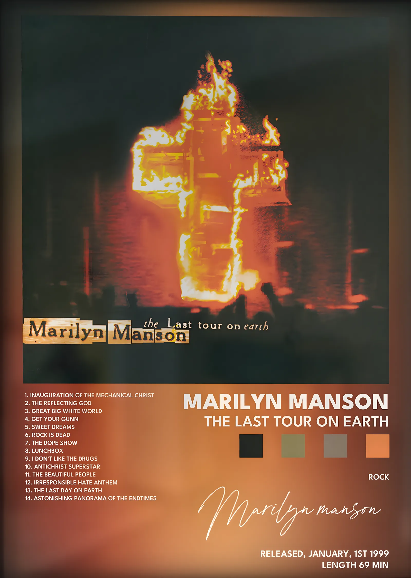 Marilyn Manson: The Last Tour on Earth metal tablo